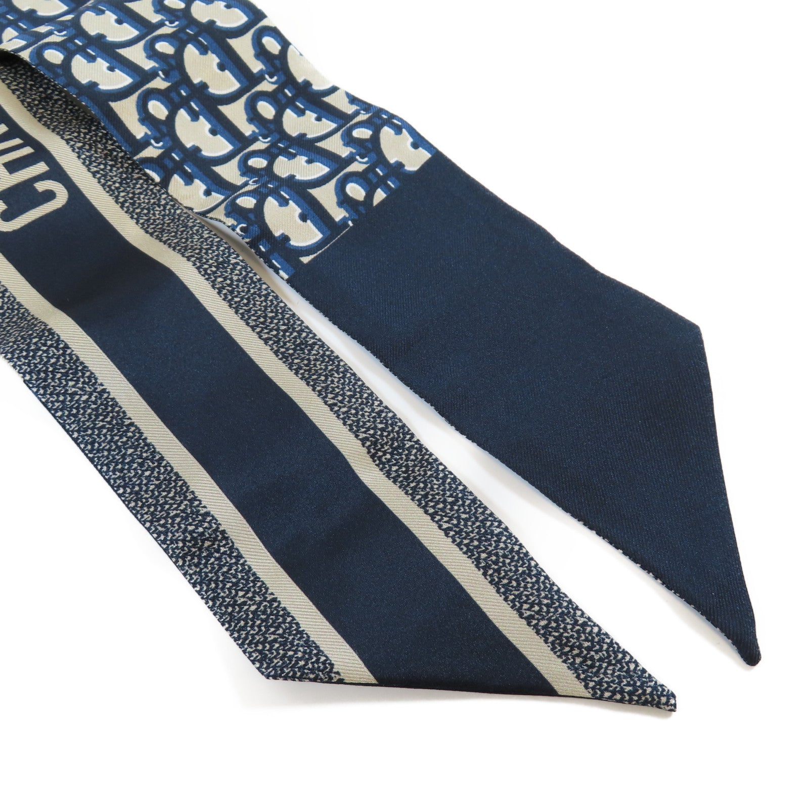 Dior 絲質Scarf圍巾藍色/米色
