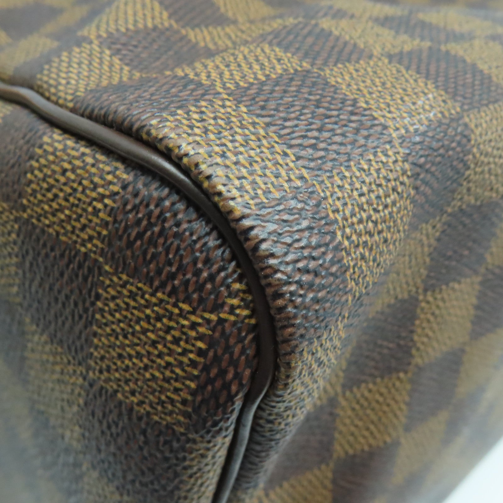 LOUIS VUITTON Damier Ebene Speedy 30金扣手挽袋啡色