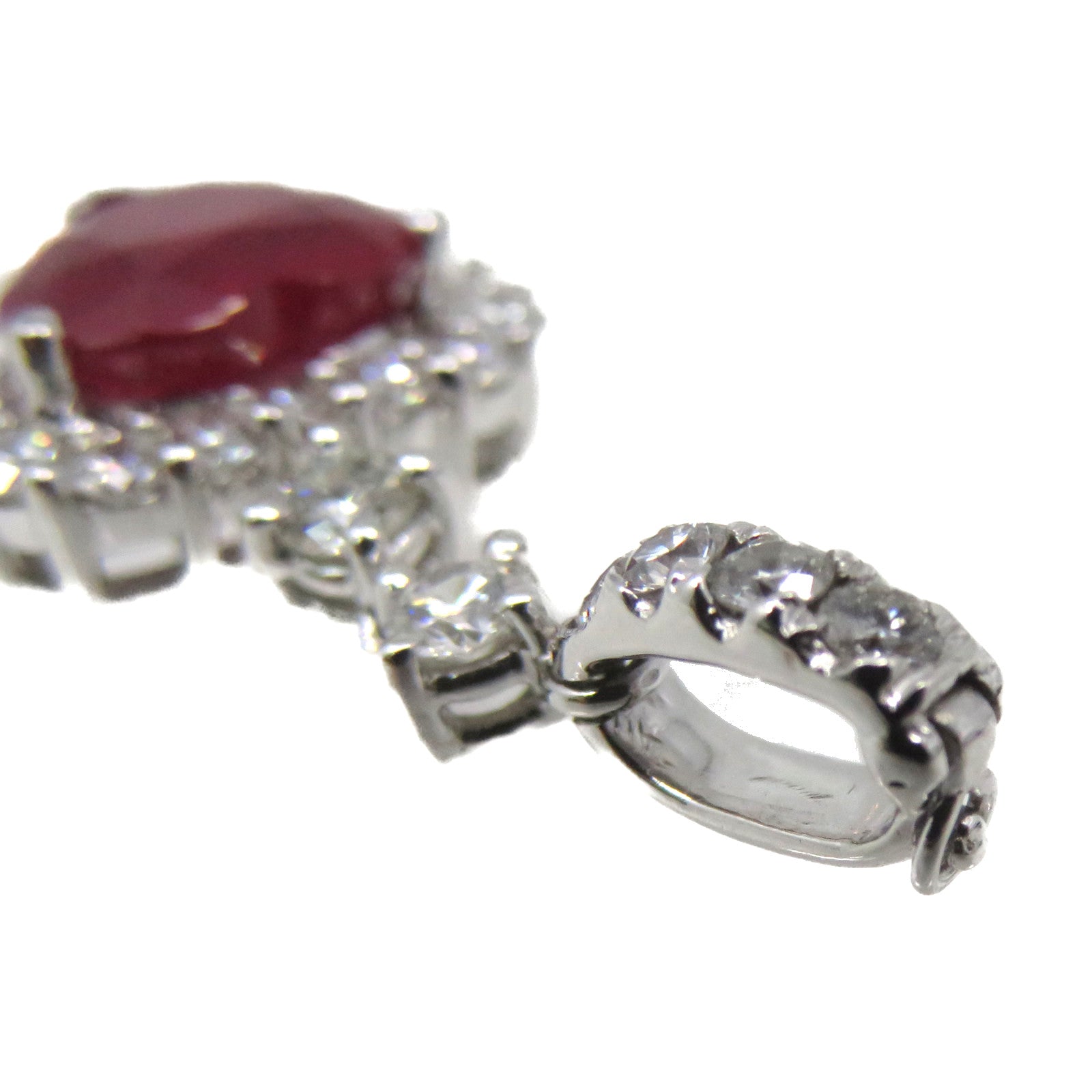 JEWELRY 18K白金/紅寶石/鑽石Ruby Pendant Top吊墜頭扣