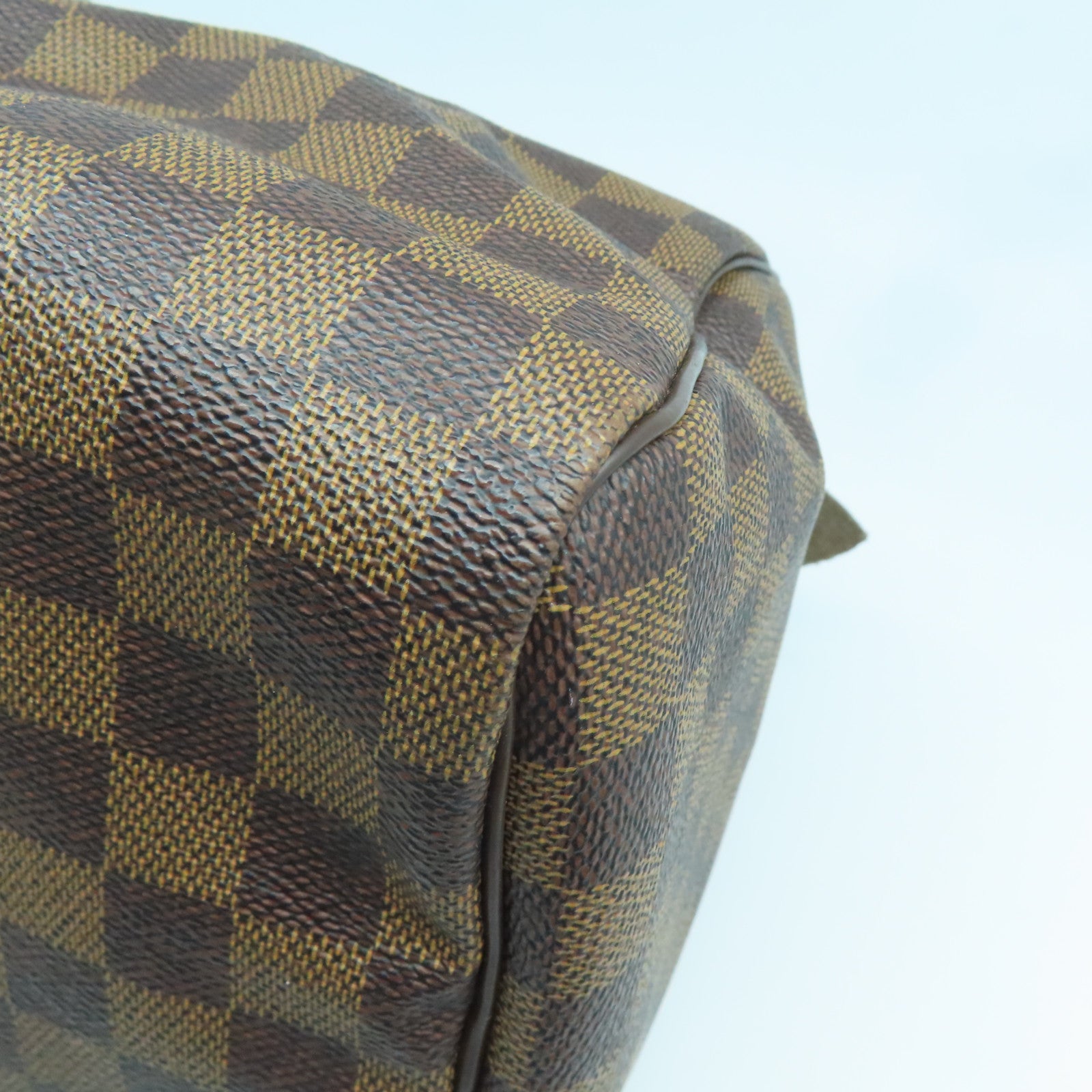 LOUIS VUITTON Damier Ebene Speedy 30金扣手挽袋啡色