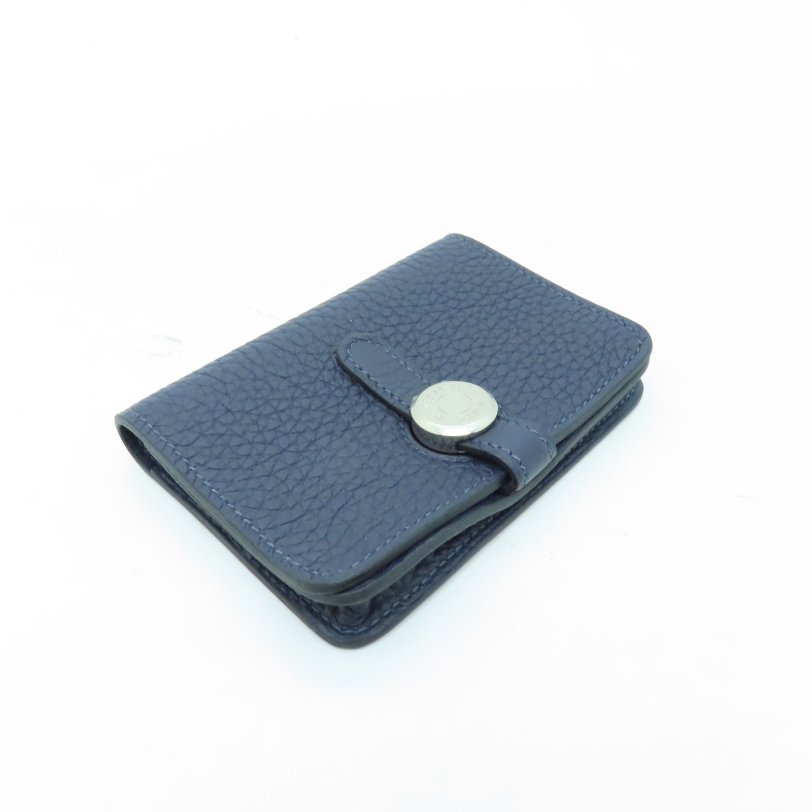 HERMES 【激減優惠】Clemence皮革Dogon Card Case銀扣卡片套