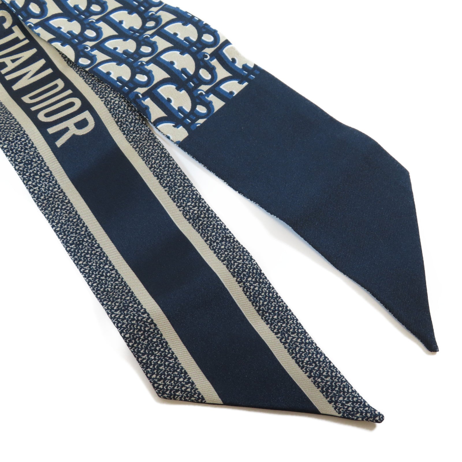 Dior 絲質Scarf圍巾藍色/米色