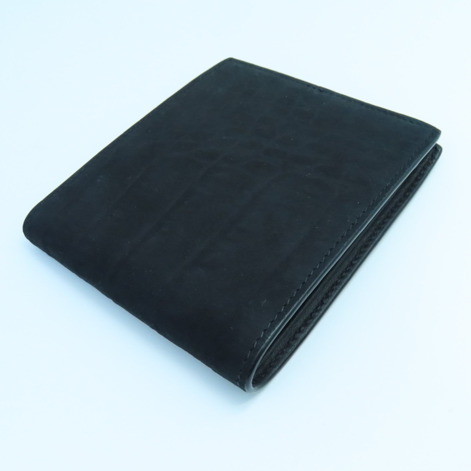 YVES SAINT LAURENT 牛皮皮革Wallet銀扣錢包黑色