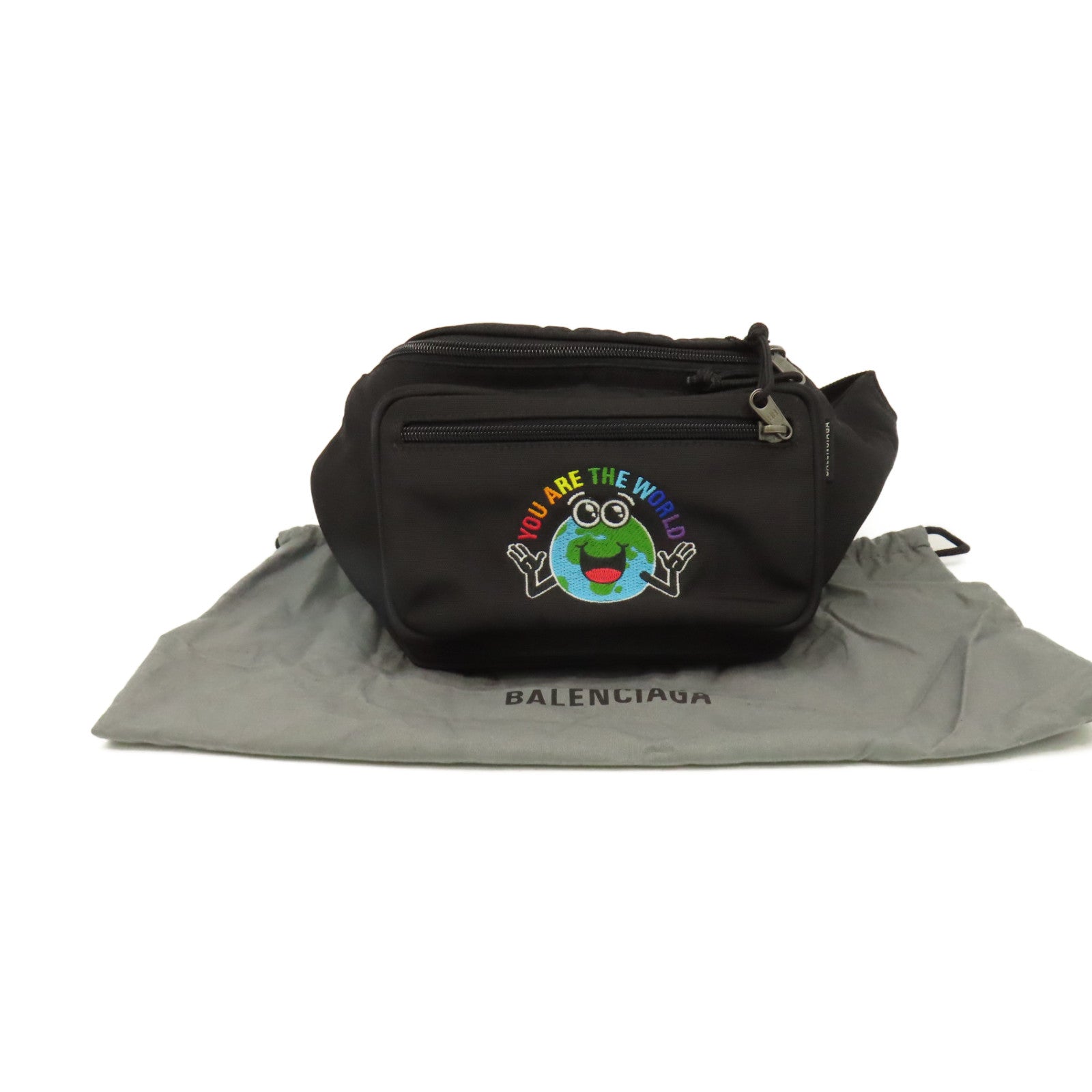 BALENCIAGA 尼龍Waist Bag腰包黑色