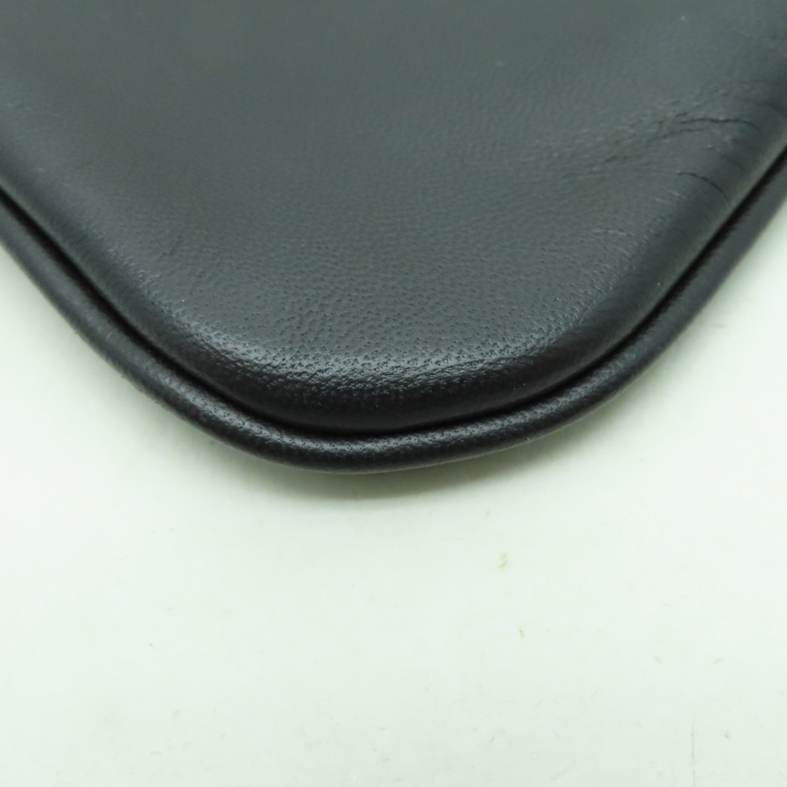 HERMES Swift皮革Aline銀扣肩背袋黑色
