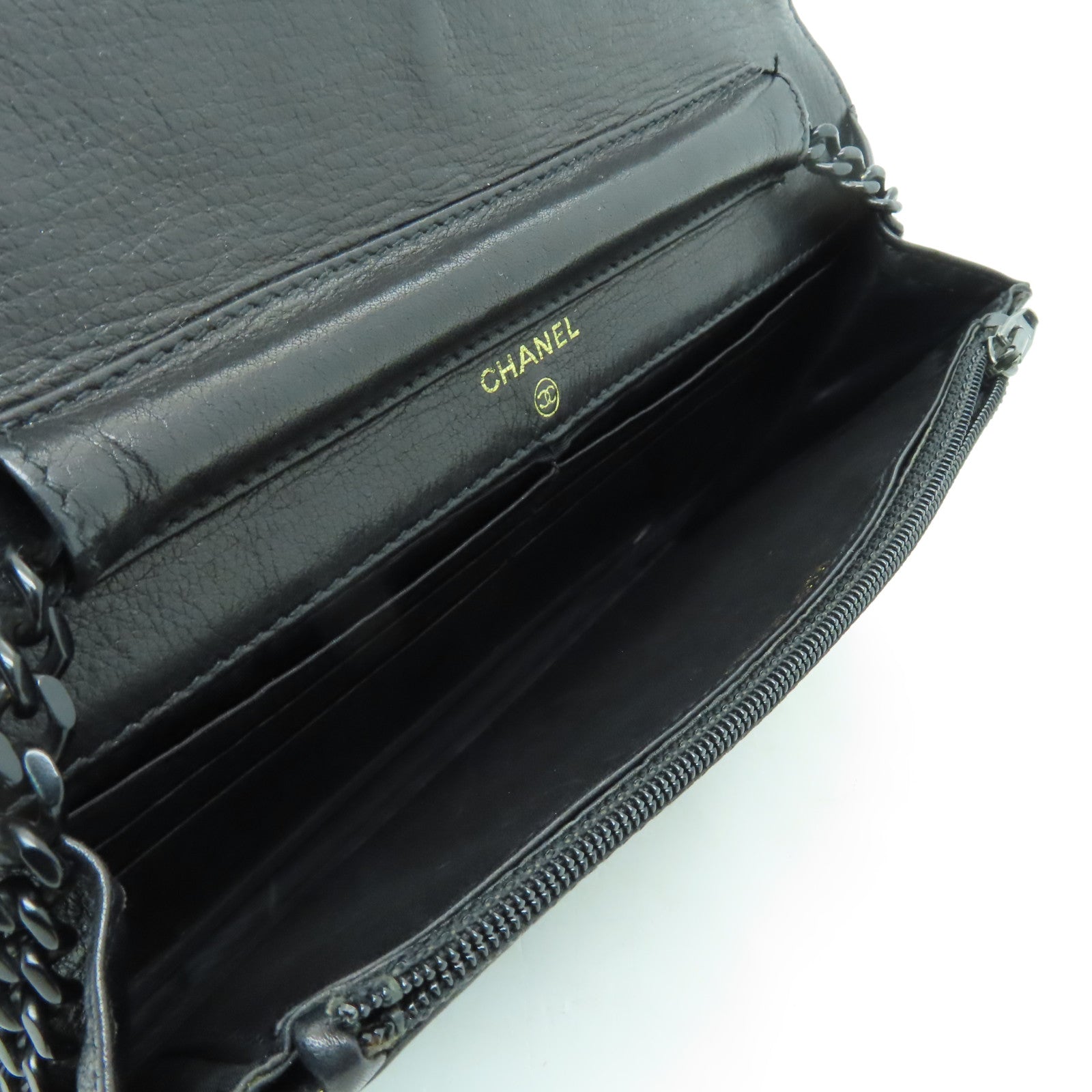 CHANEL 【激減優惠】Caviar皮革WOC Shoulder Bag金扣鏈帶肩背袋黒色