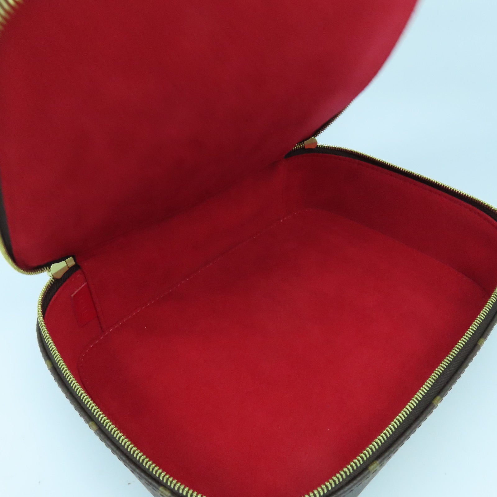LOUIS VUITTON Monogram Nice Jewelry Case金扣首飾袋啡色