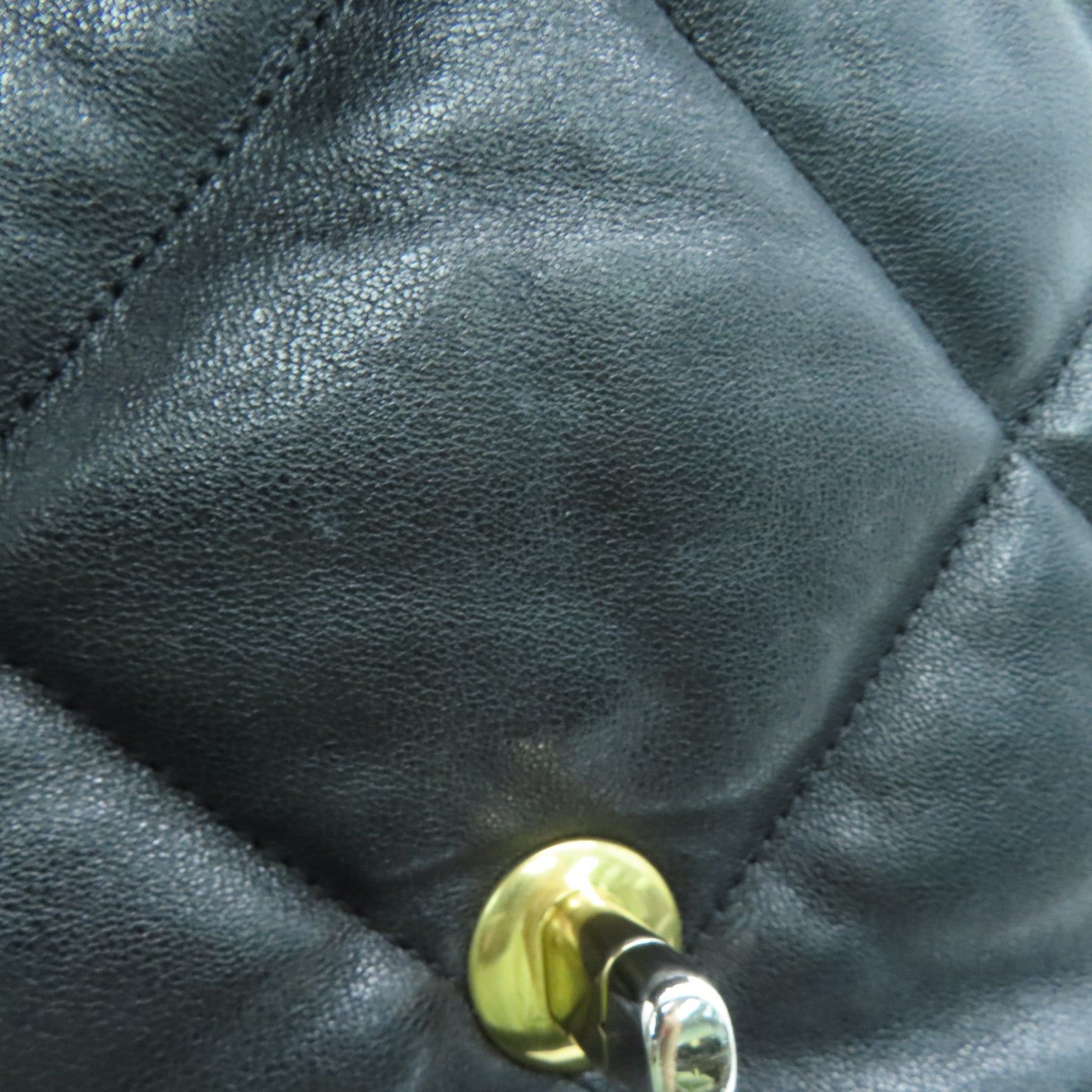CHANEL 菱格牛皮皮革２Way Shoulder手挽肩背用袋黑色