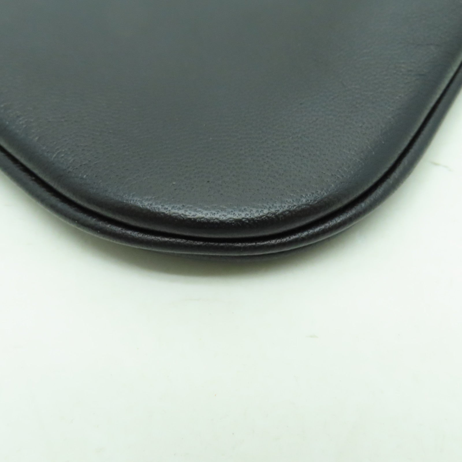 HERMES Swift皮革Aline銀扣肩背袋黑色
