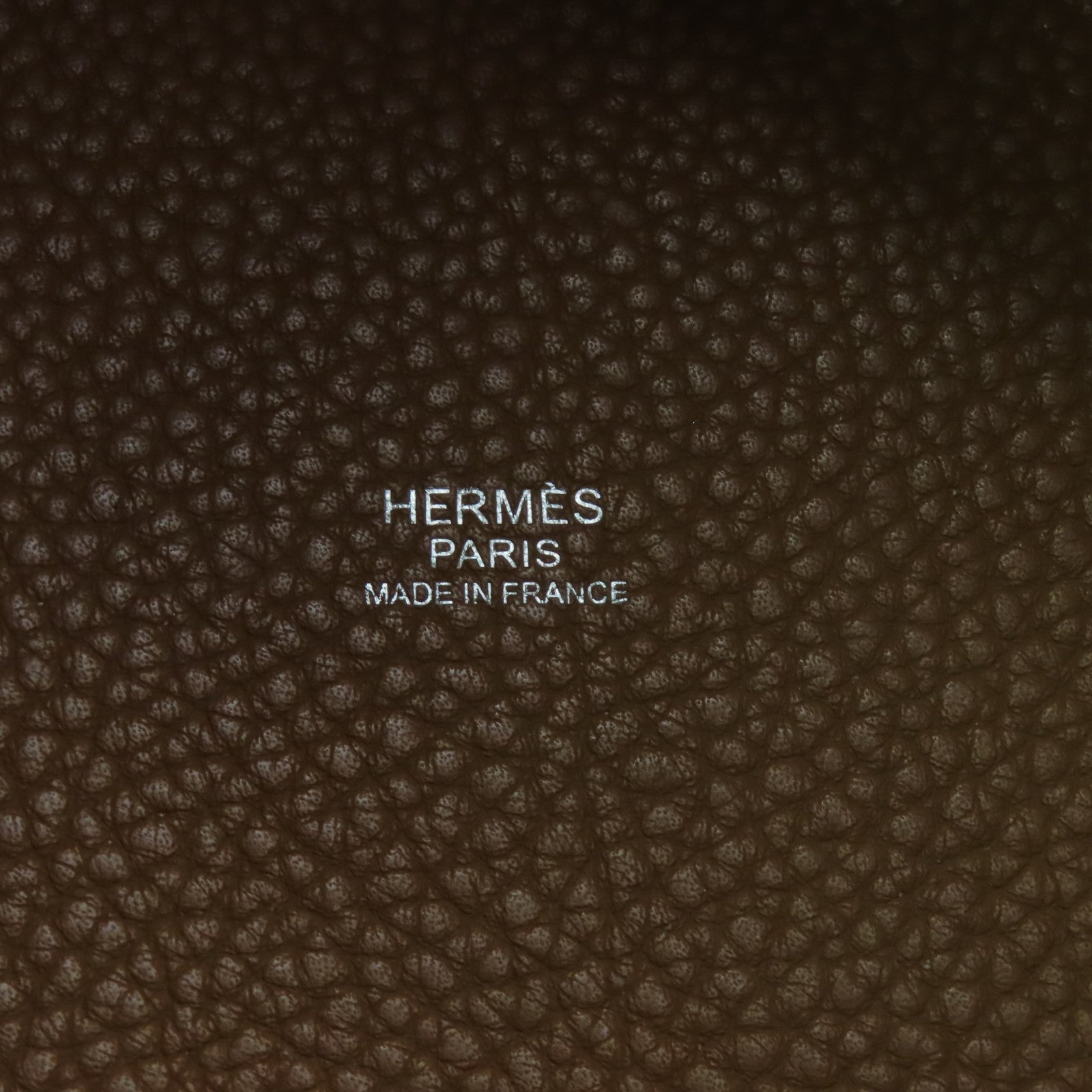 HERMES Clemence皮革Picotin PM銀扣手挽袋啡色