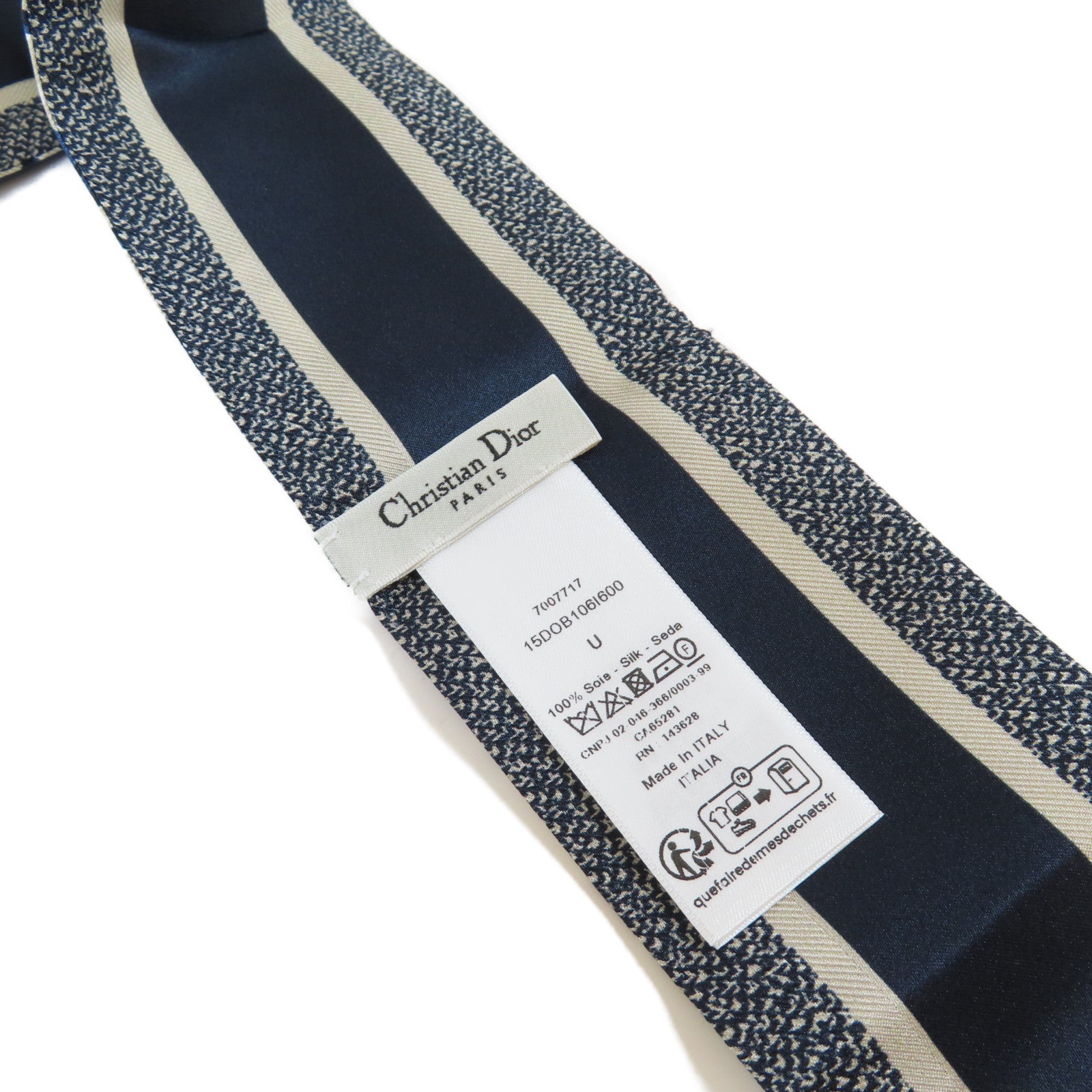 Dior 絲質Scarf圍巾藍色/米色