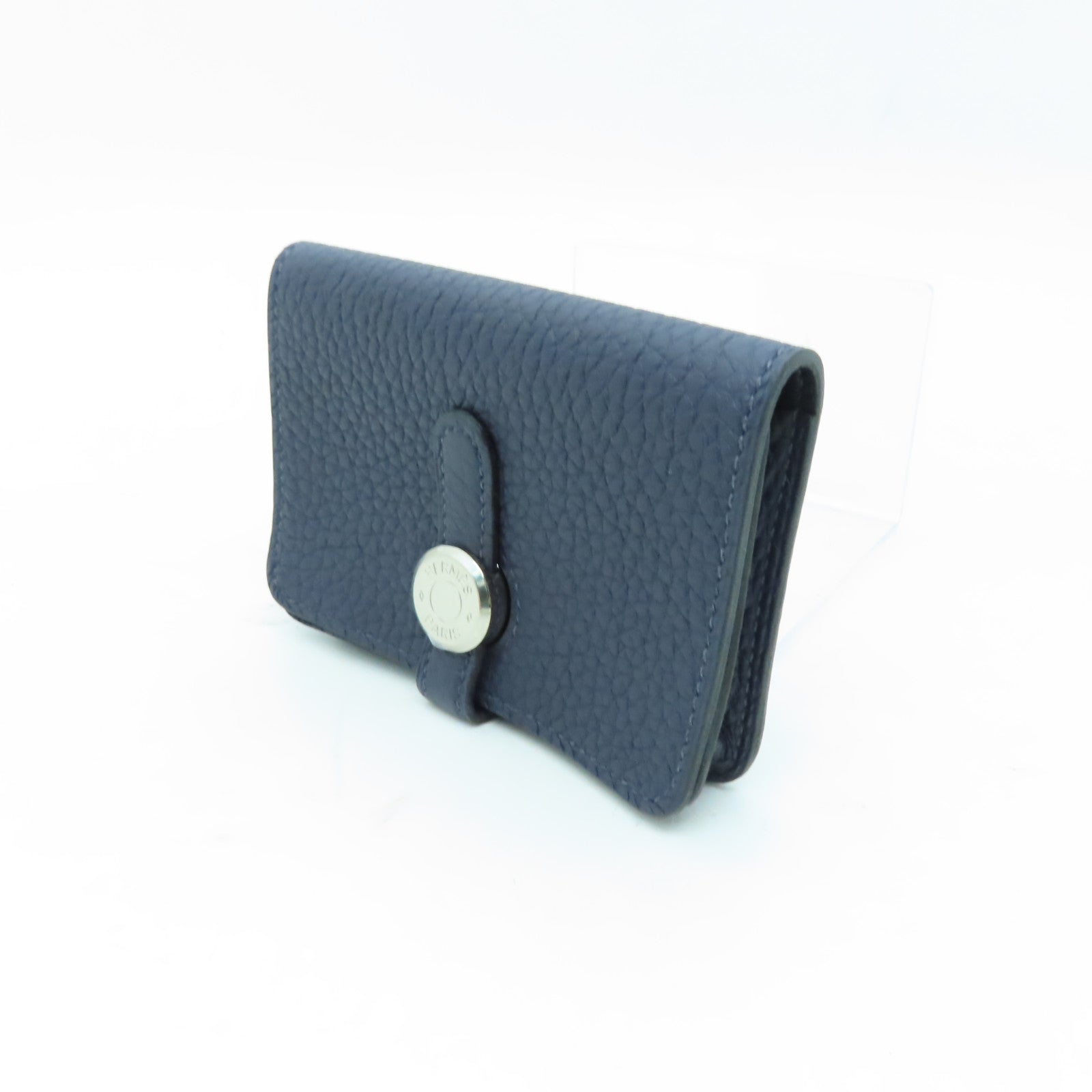 HERMES 【激減優惠】Clemence皮革Dogon Card Case銀扣卡片套