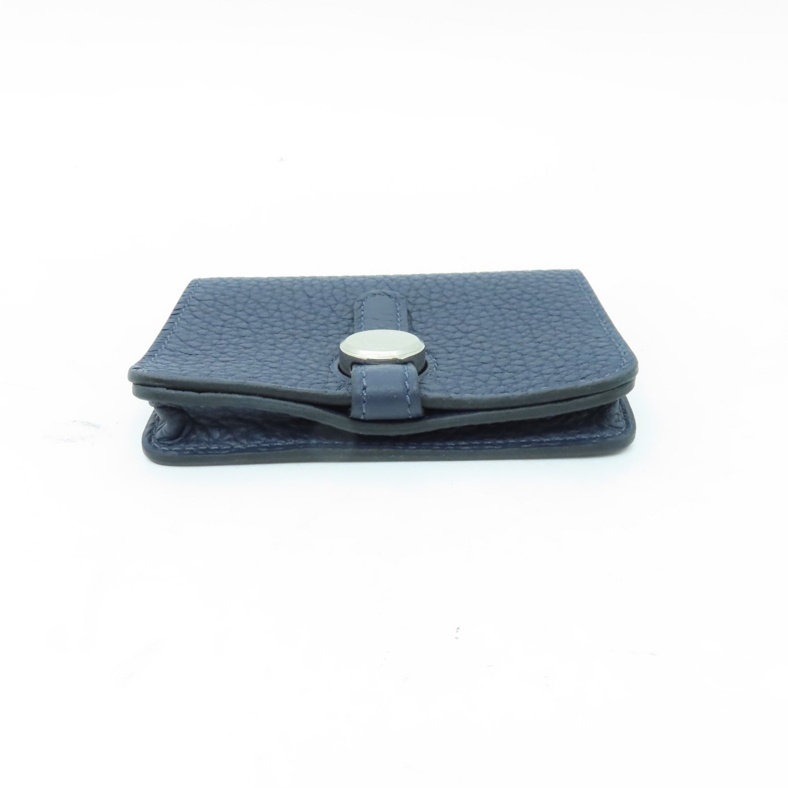 HERMES 【激減優惠】Clemence皮革Dogon Card Case銀扣卡片套
