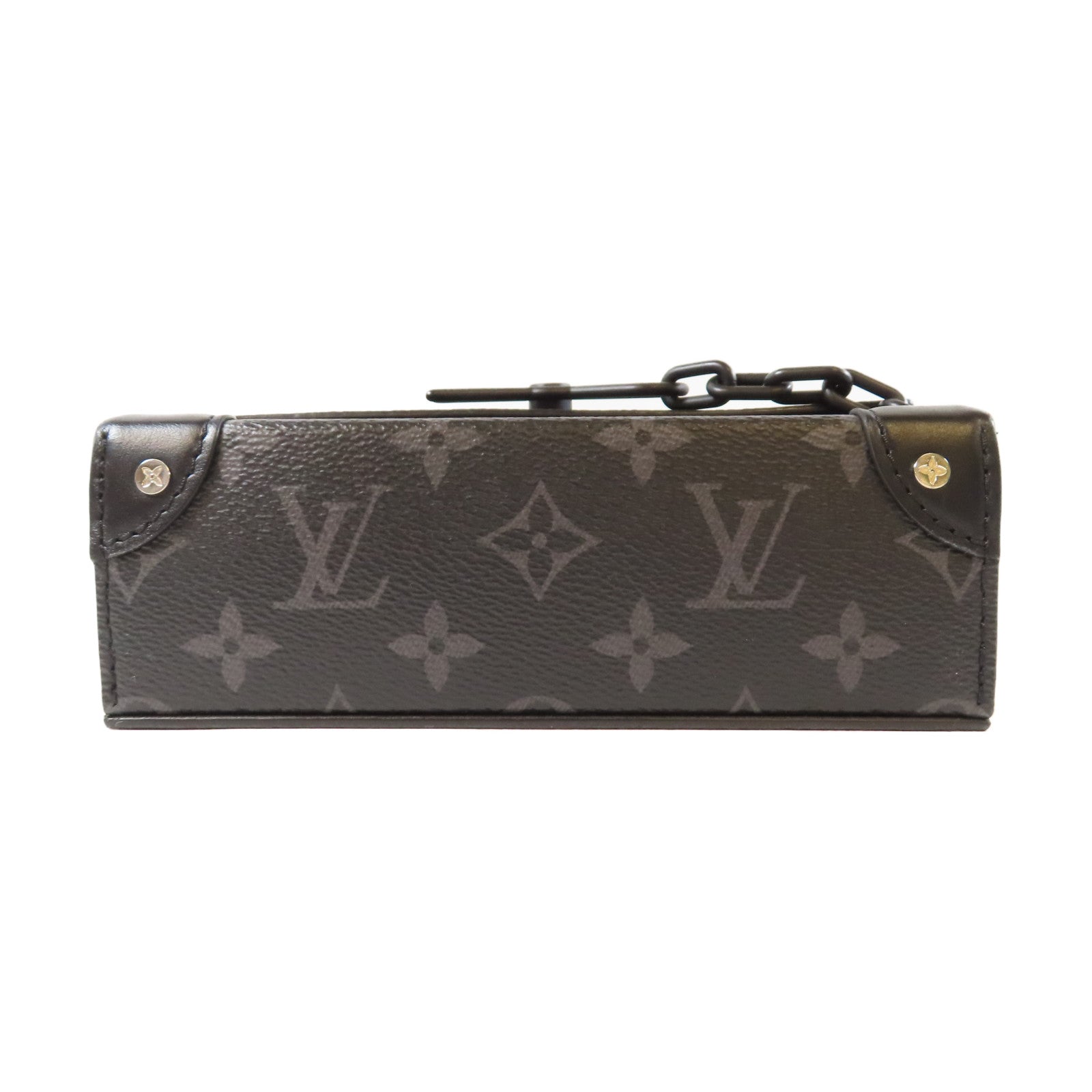 LOUIS VUITTON Monogram Eclipse Steamer Wearable Wallet黑扣肩背袋黑色