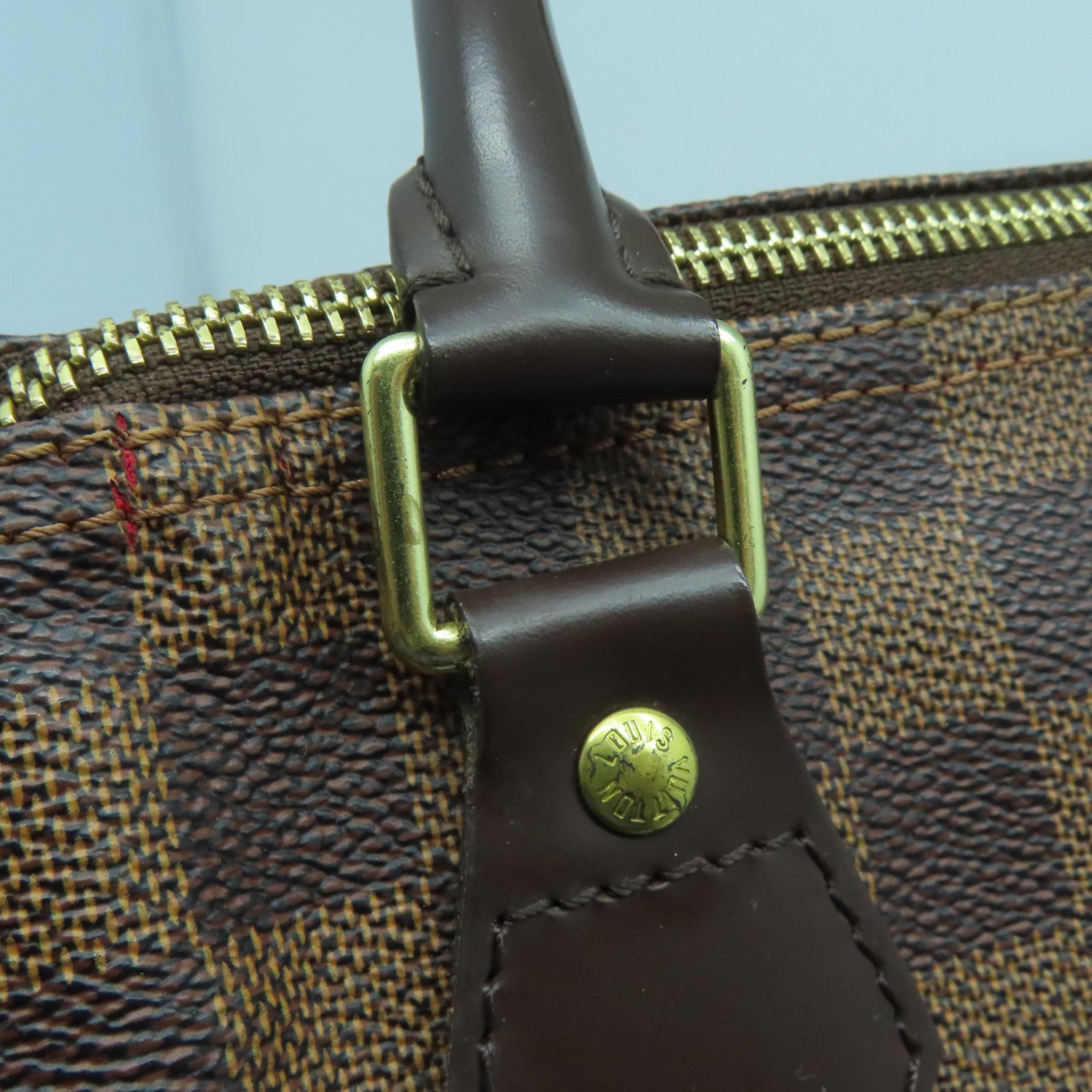 LOUIS VUITTON Damier Ebene Speedy 30金扣手挽袋啡色