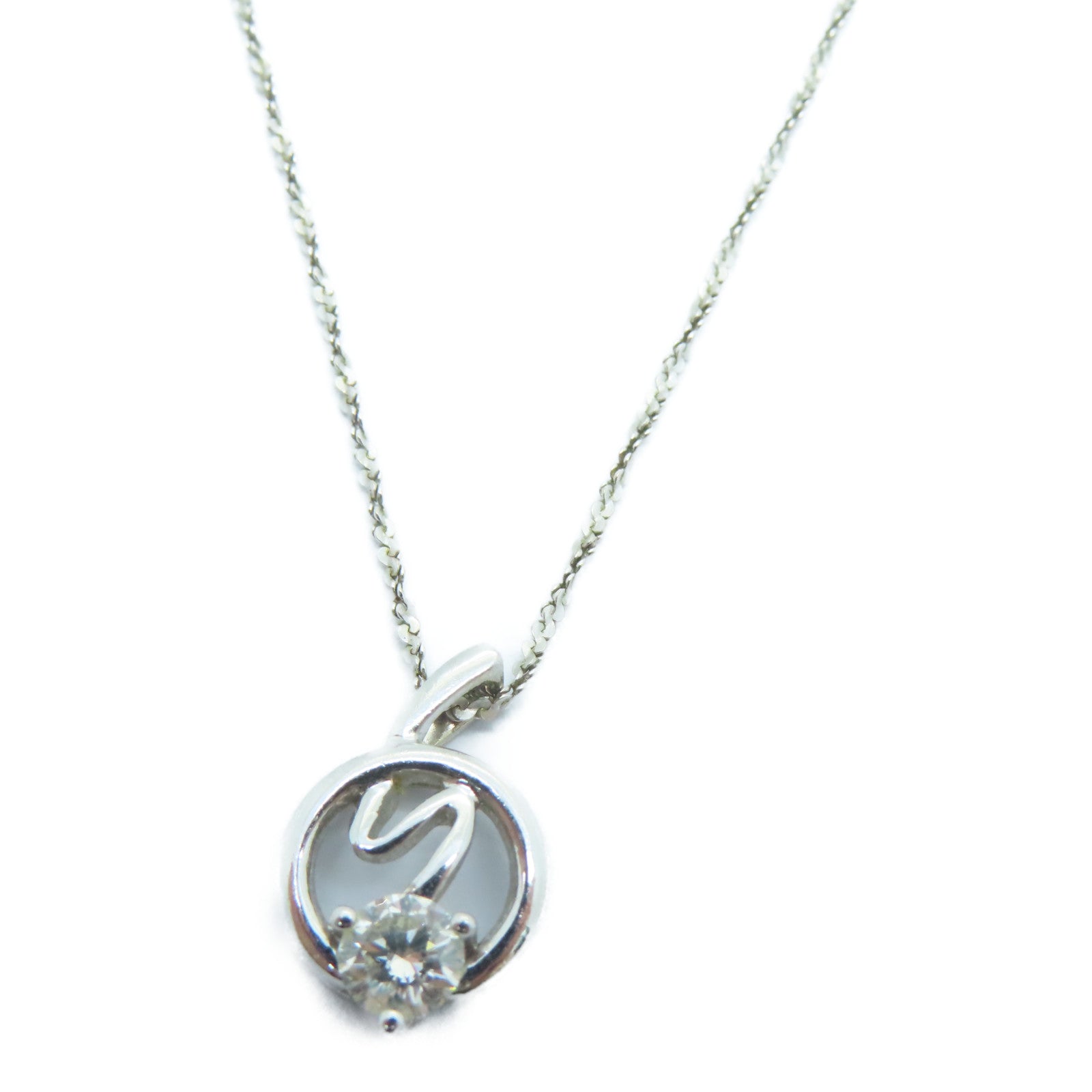 JEWELRY 【激減優惠】18K白金Diamond Necklace 0.28ct鑽石頸錬