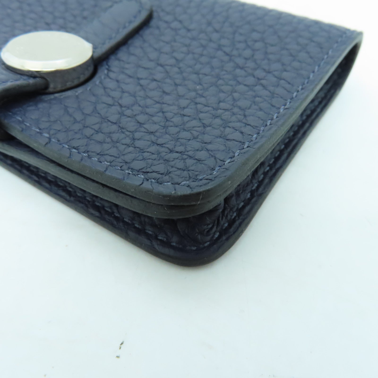 HERMES 【激減優惠】Clemence皮革Dogon Card Case銀扣卡片套
