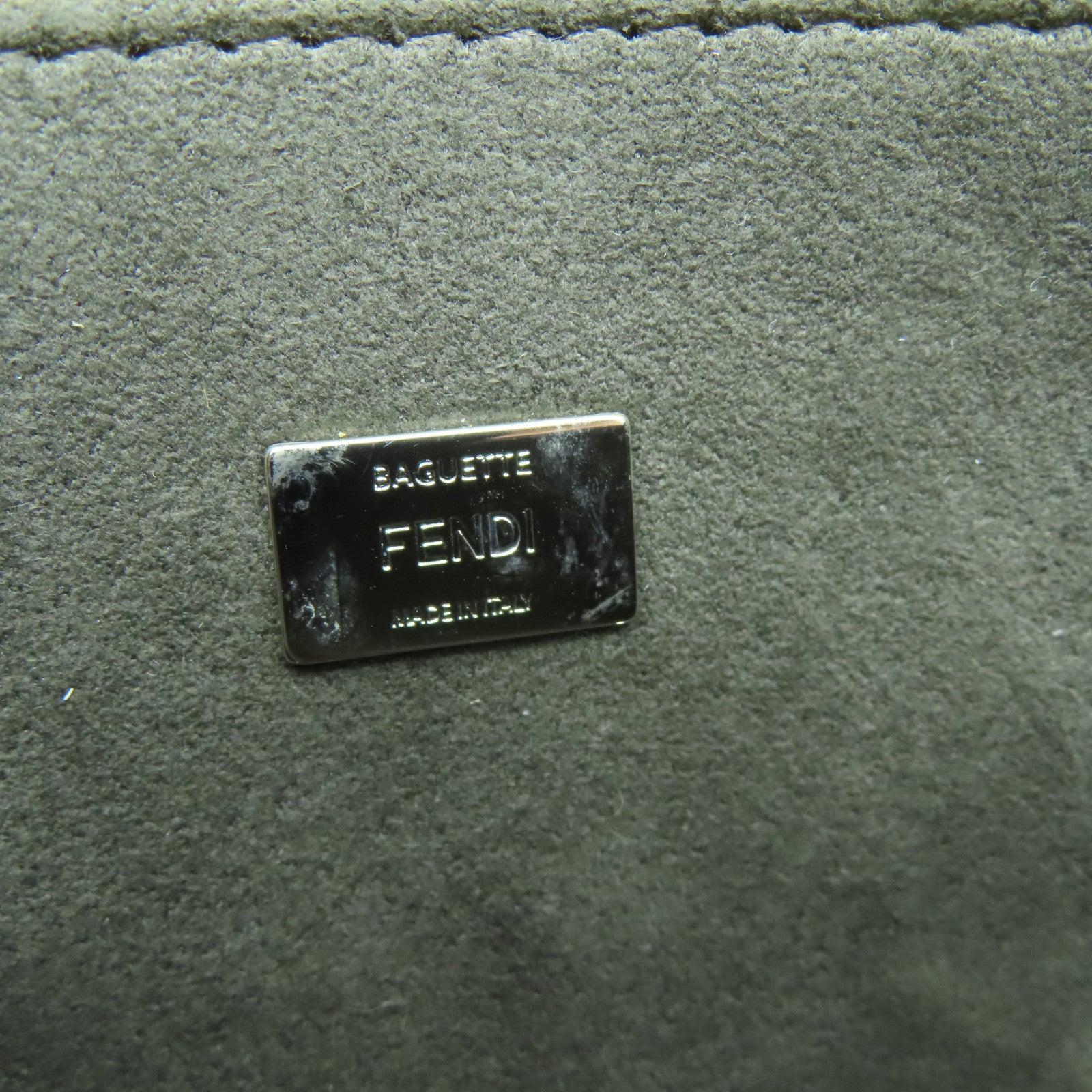 FENDI 羊皮皮革2 Way Shoulder銀扣手挽肩背兩用袋黃色