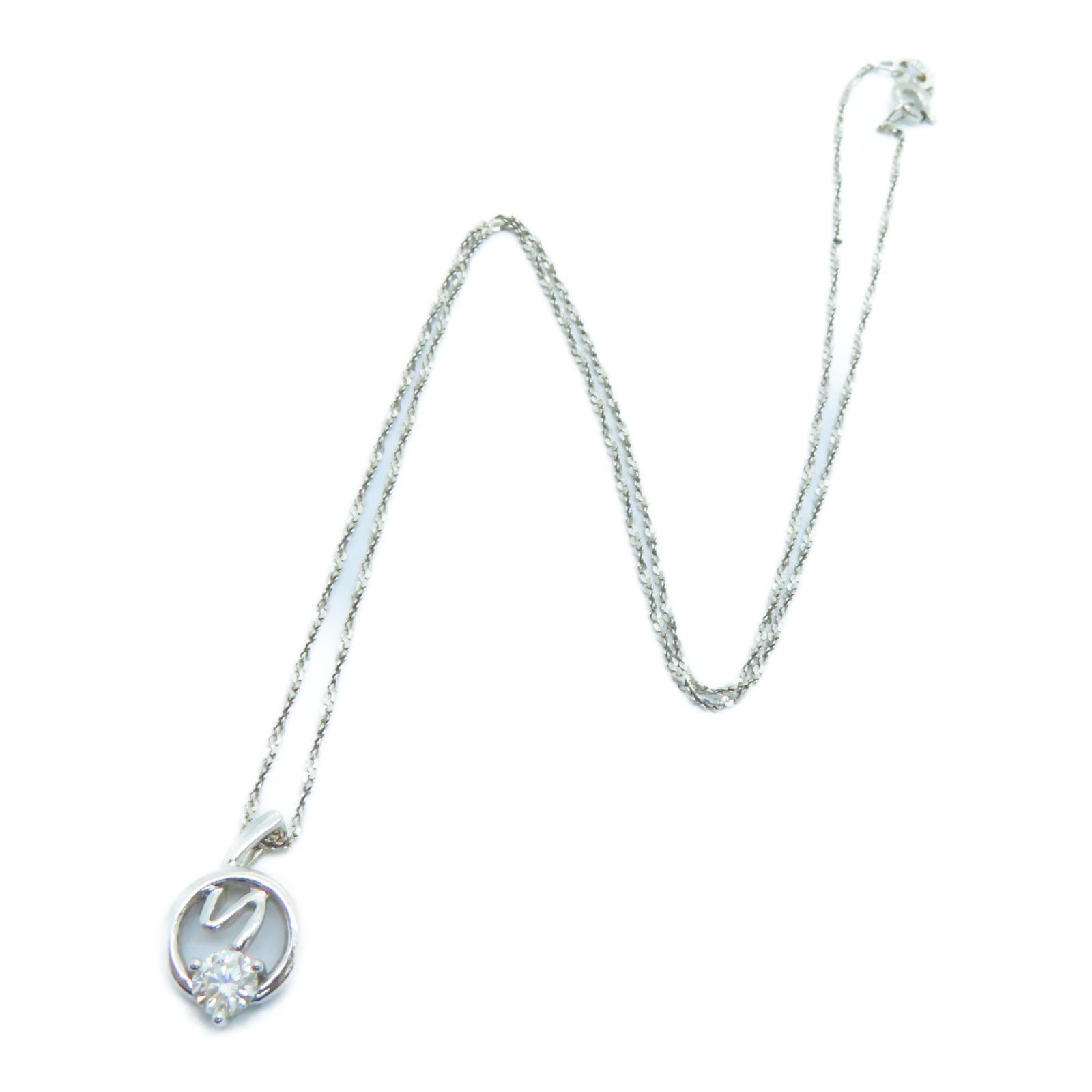 JEWELRY 【激減優惠】18K白金Diamond Necklace 0.28ct鑽石頸錬
