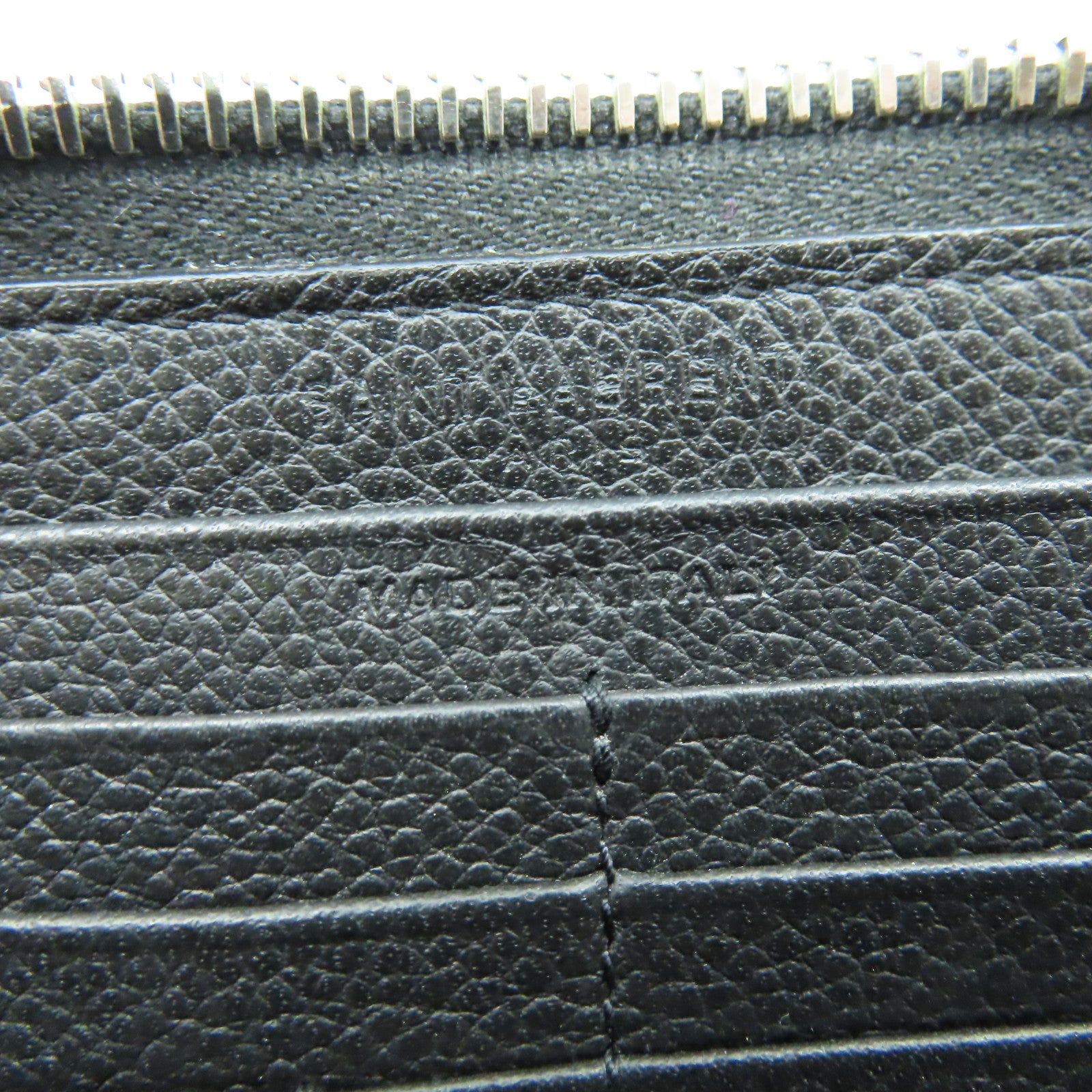 SAINT LAURENT 牛皮皮革Long Wallet銀扣長錢包黑色
