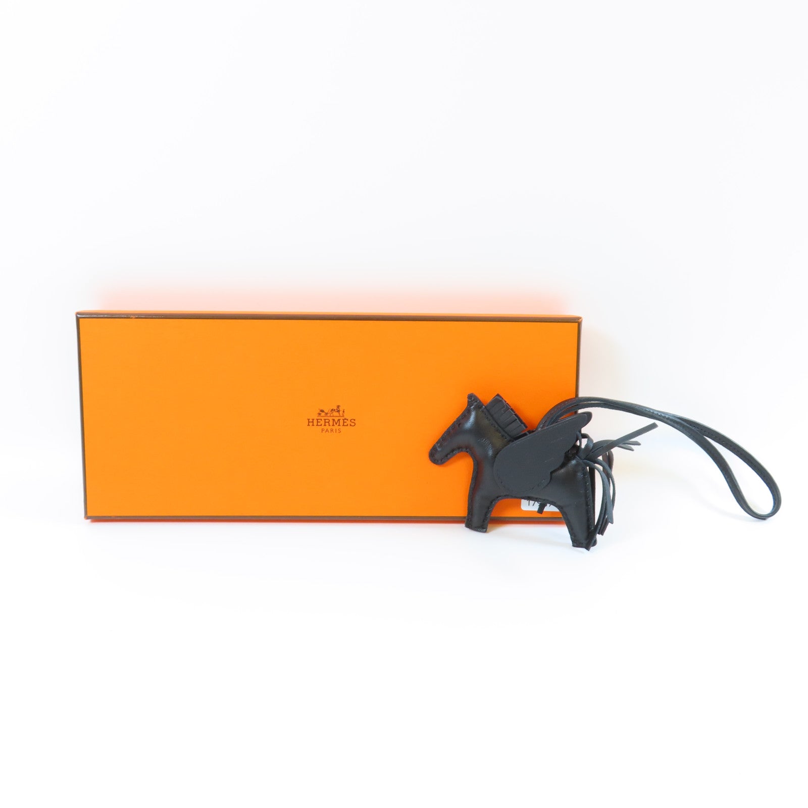 HERMES Swift皮革Rodeo S Charm掛飾Noir黑色