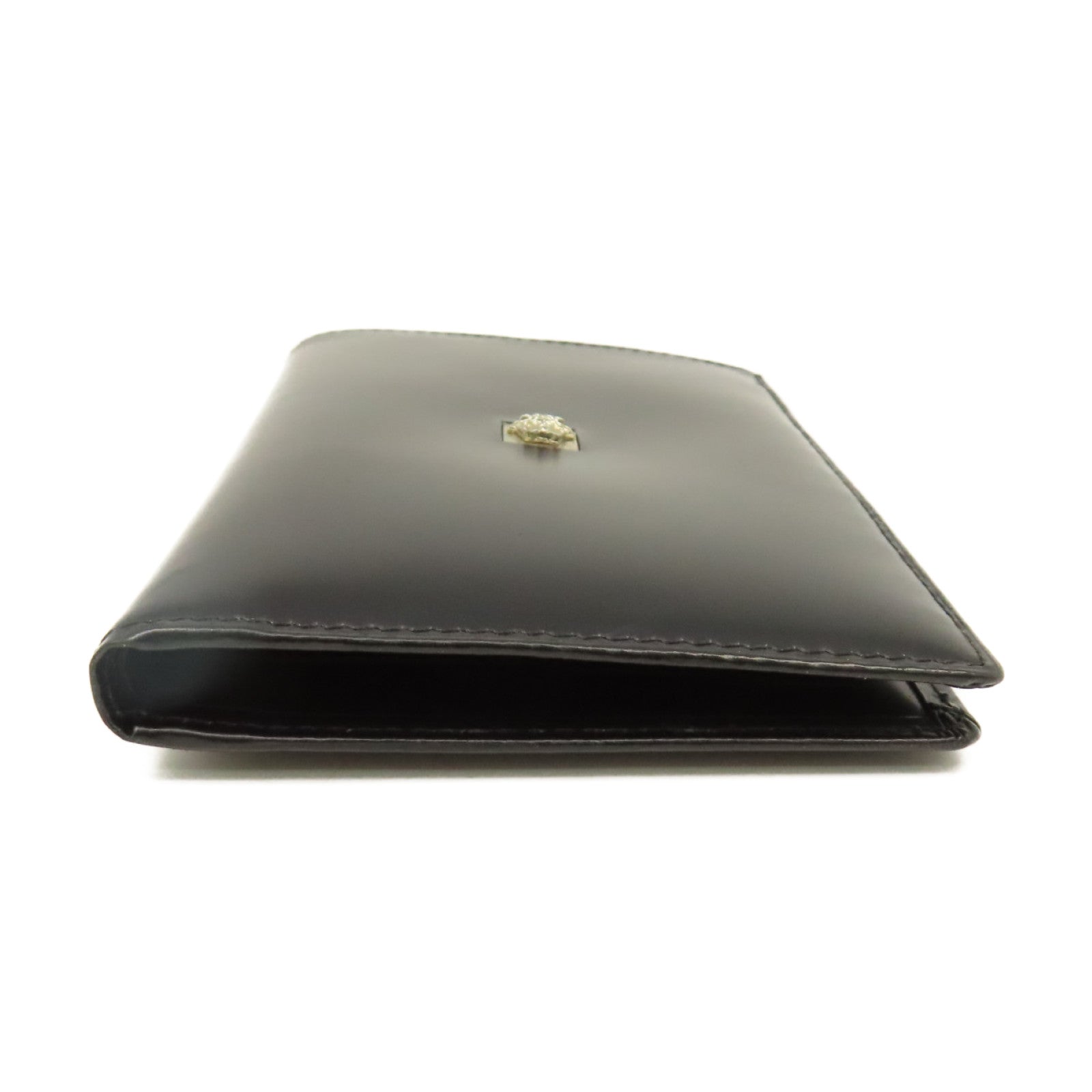 VERSACE 牛皮皮革Wallet短錢包黑色