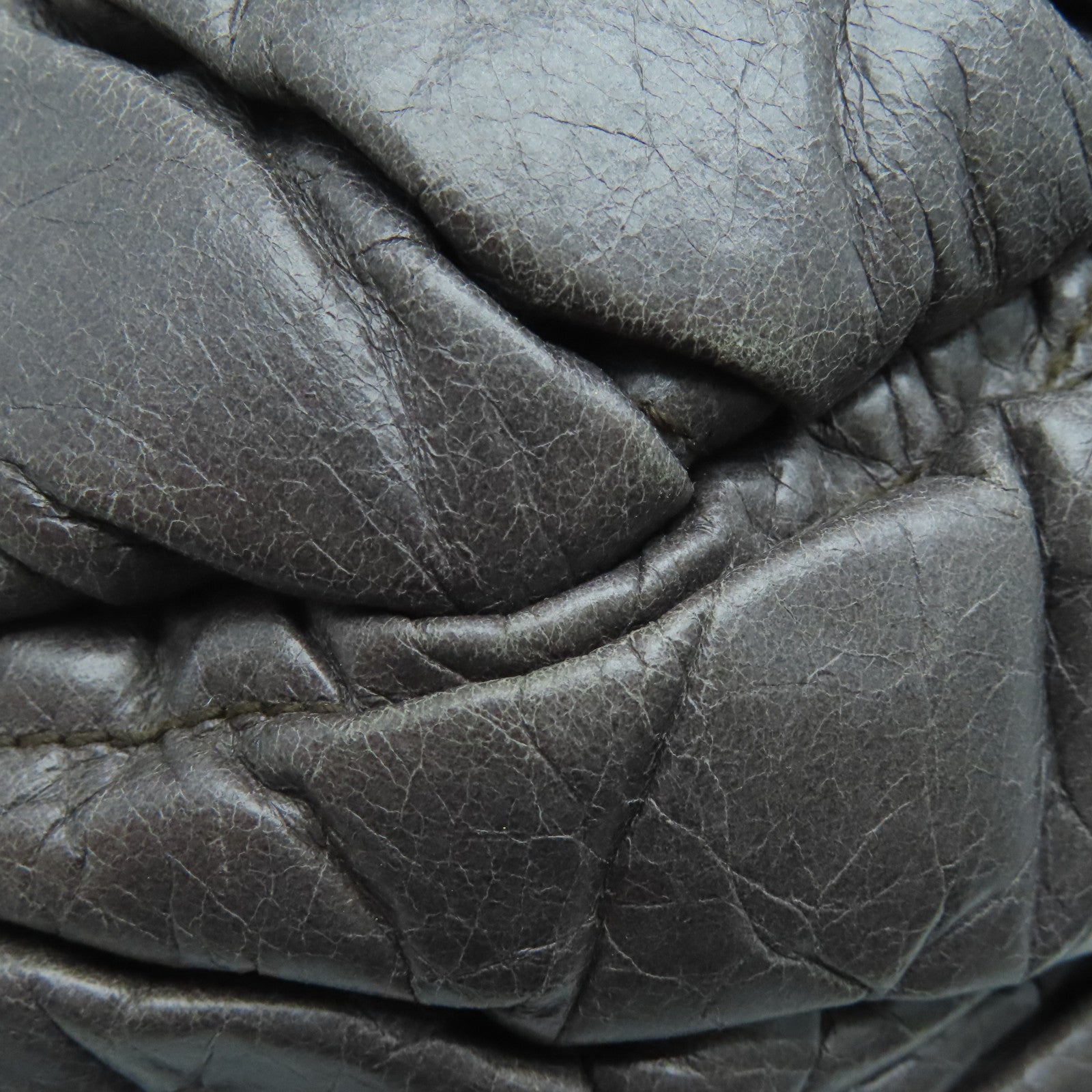 Miu Miu [Sharp Discount] Cowhide Leather 2 Way Shoulder Handle Shoulder Dual-purpose Bag Gray