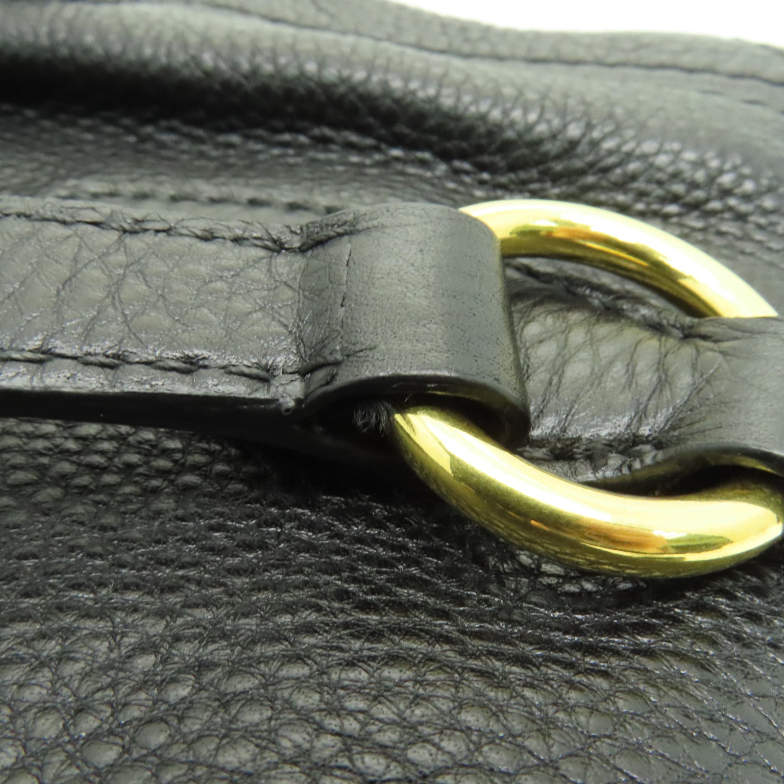 Miu Miu 牛皮皮革2way Shoulder Bag金扣手挽袋黑色