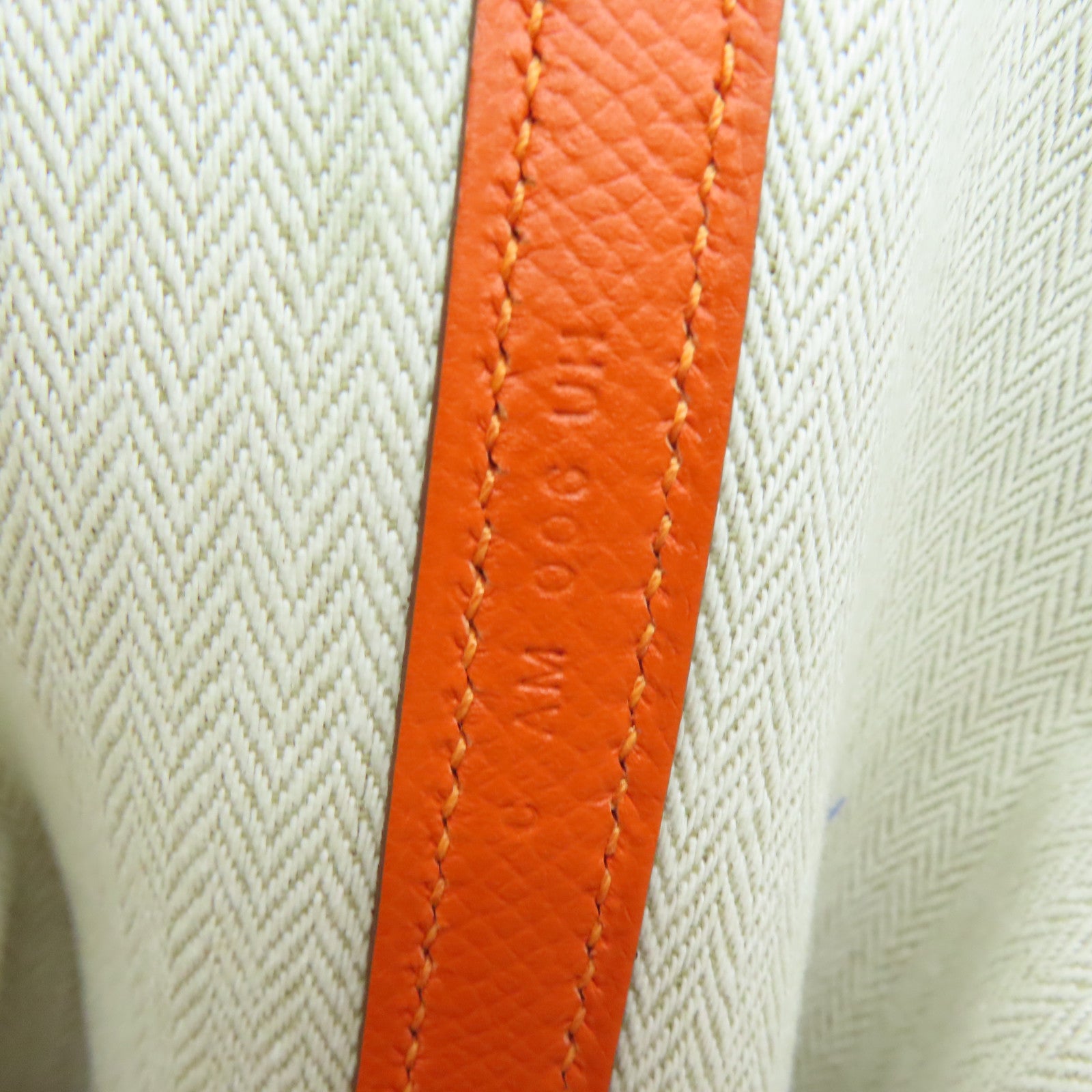 HERMES Epsom Leather GardenParty PM Silver Button Handle Bag