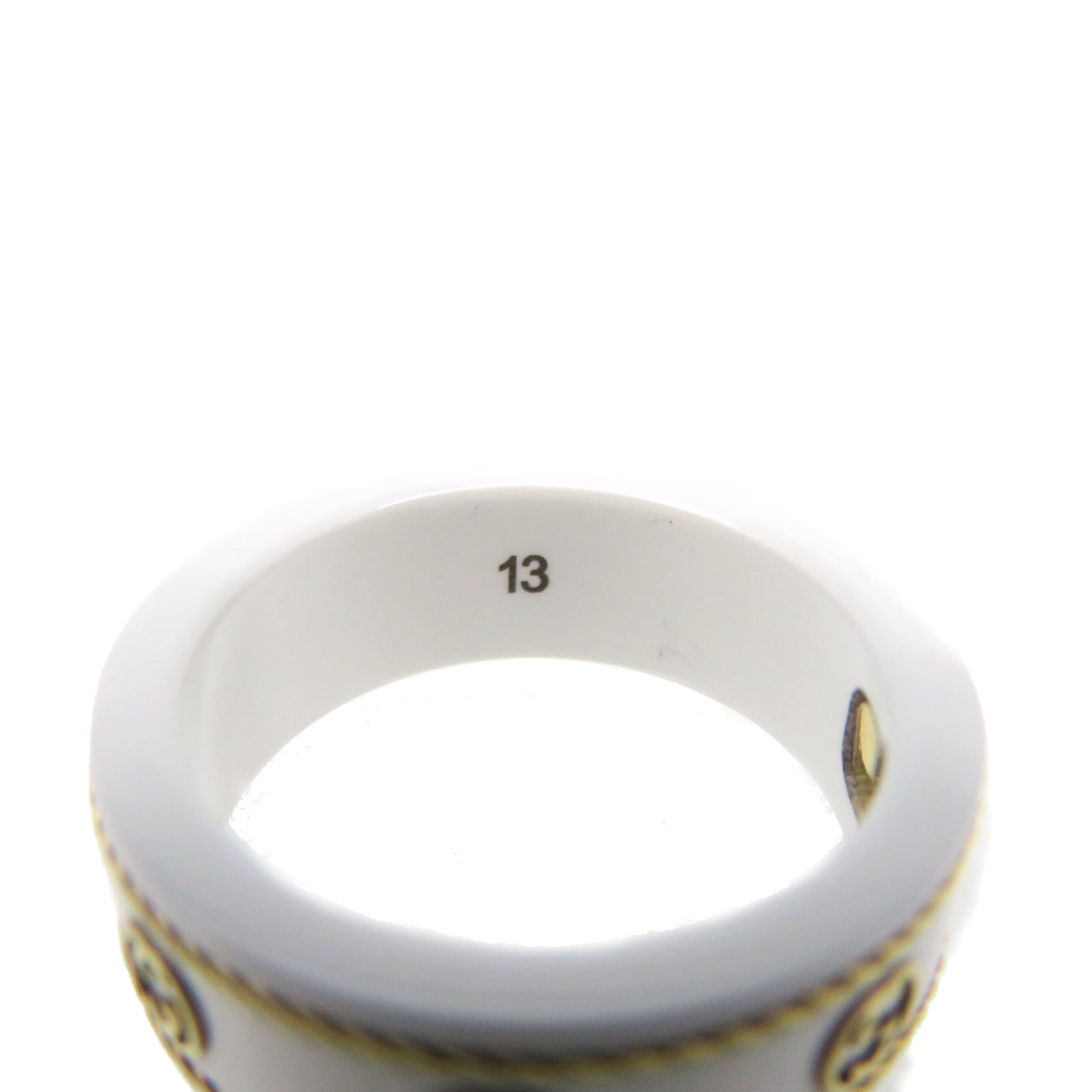 GUCCI 【激減優惠】18K黃金/金屬Interlocking G Ring戒指#13
