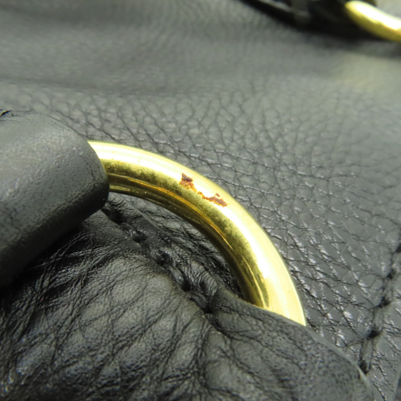 Miu Miu 牛皮皮革2way Shoulder Bag金扣手挽袋黑色