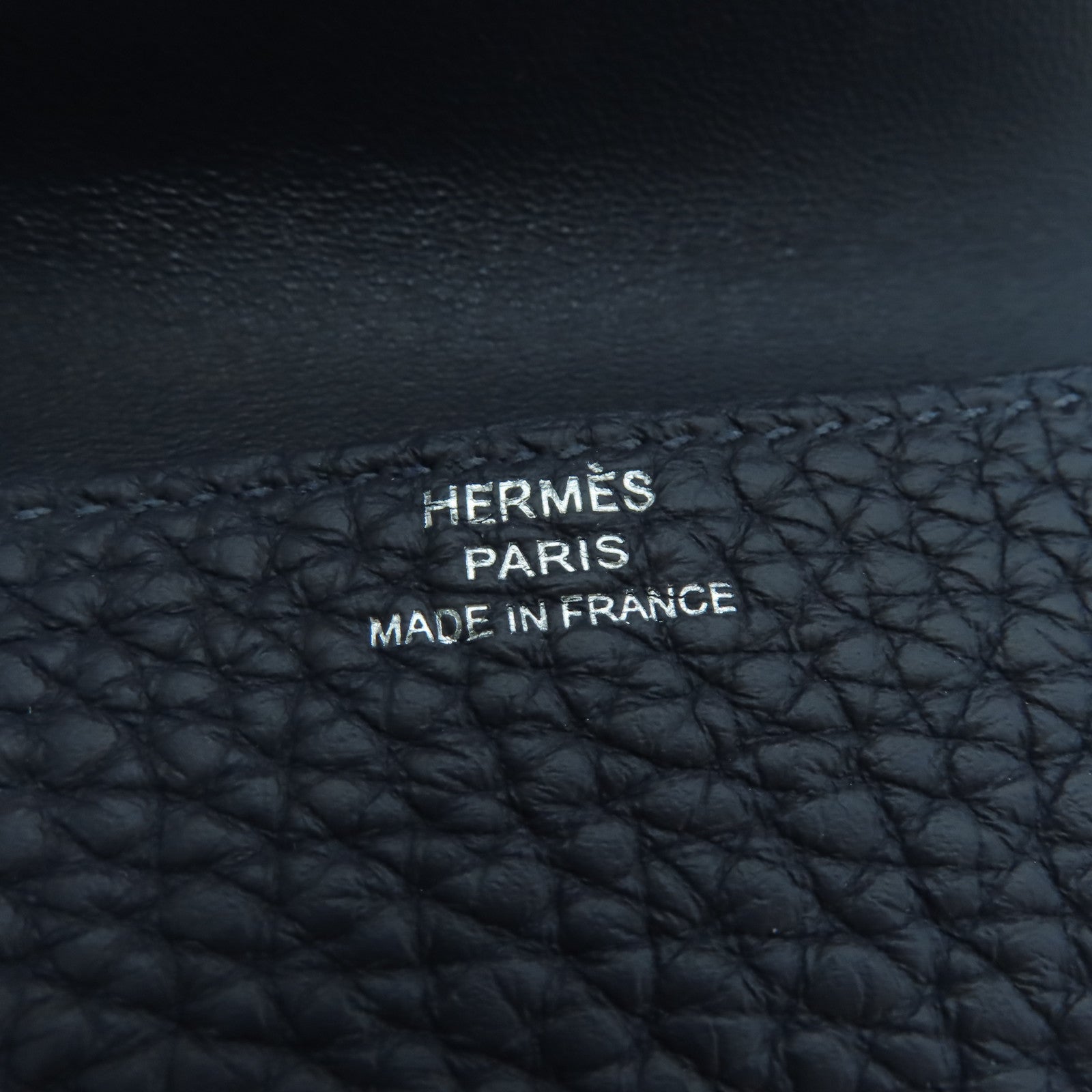 HERMES 【激減優惠】Clemence皮革Dogon Card Case銀扣卡片套