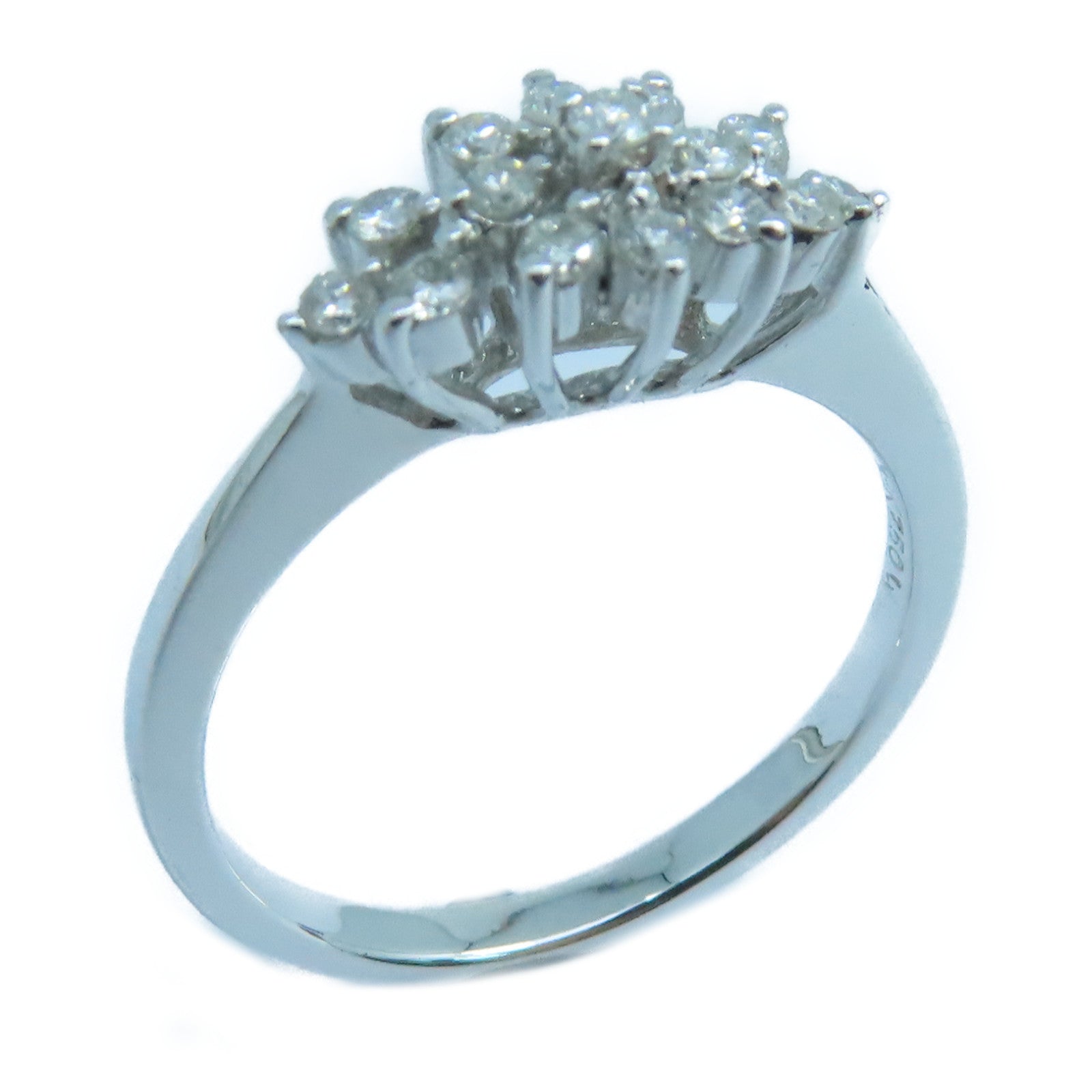 JEWELRY 【激減優惠】18K白金Diamond Ring鑽石戒指US#6銀色