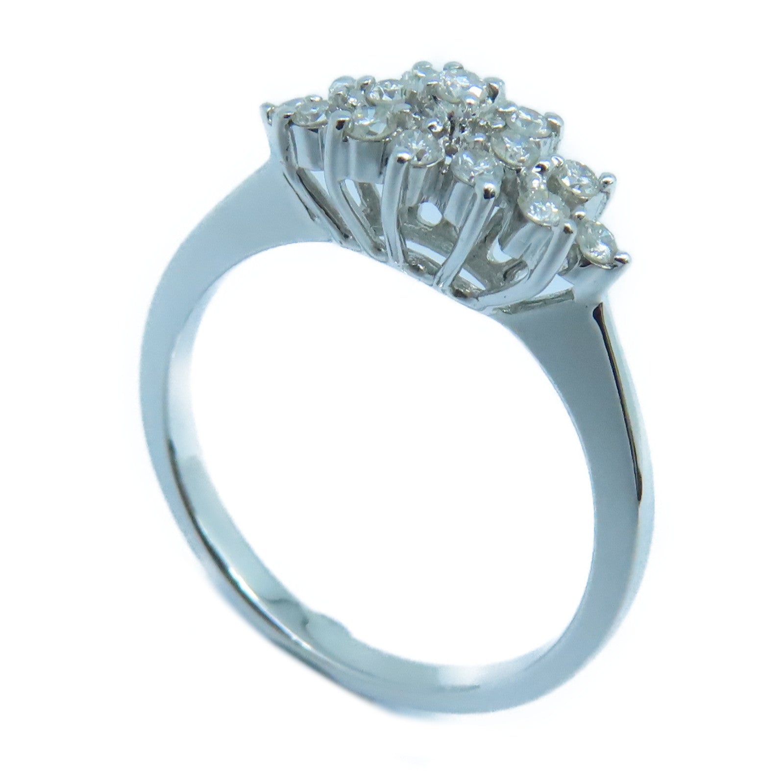 JEWELRY 【激減優惠】18K白金Diamond Ring鑽石戒指US#6銀色