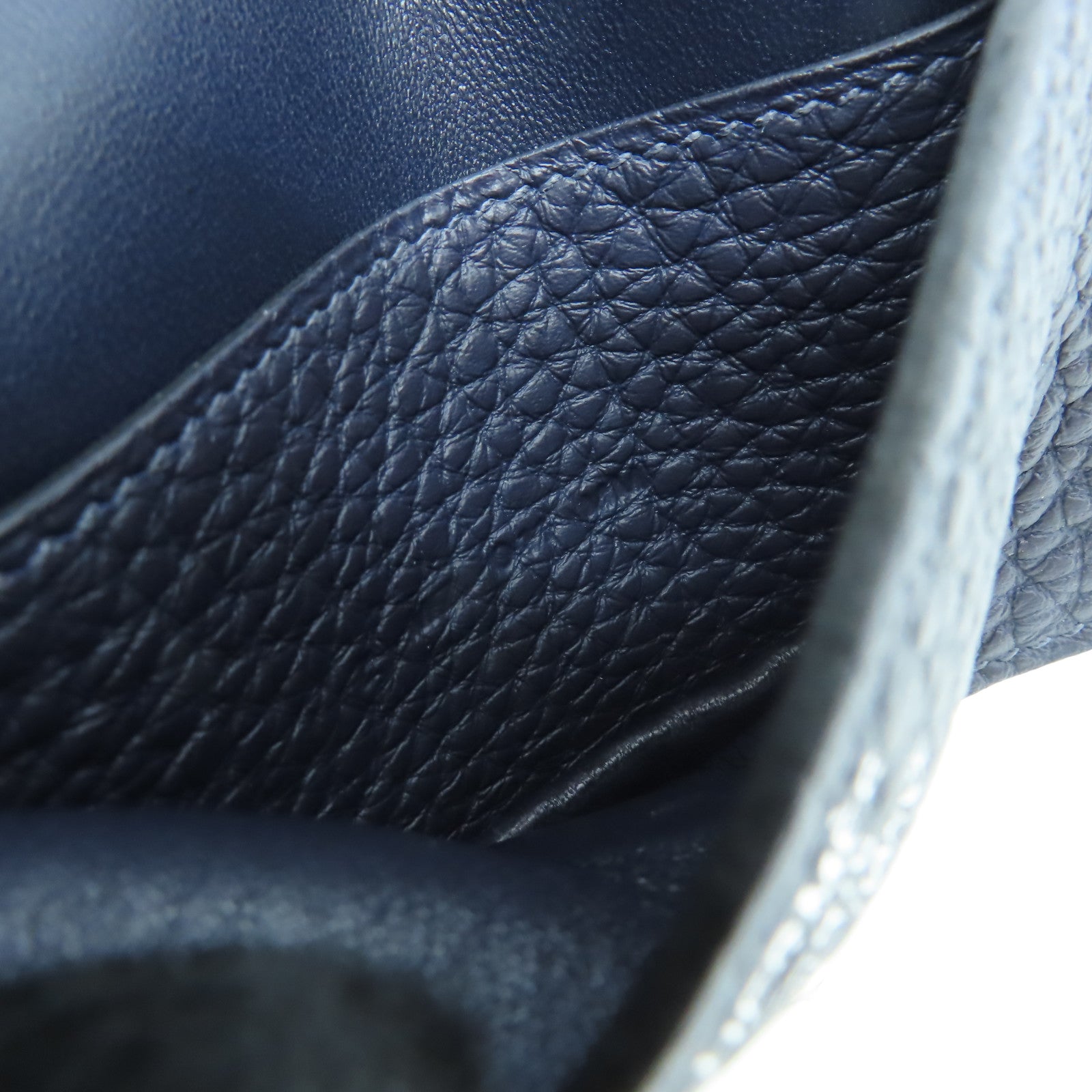 HERMES 【激減優惠】Clemence皮革Dogon Card Case銀扣卡片套