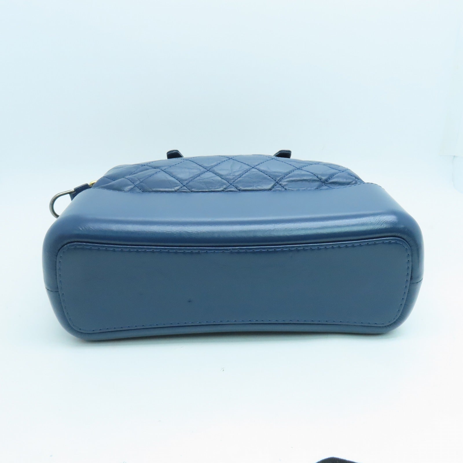 CHANEL rhombic cowhide leather Gabrielle 2Way Bag handle shoulder bag blue