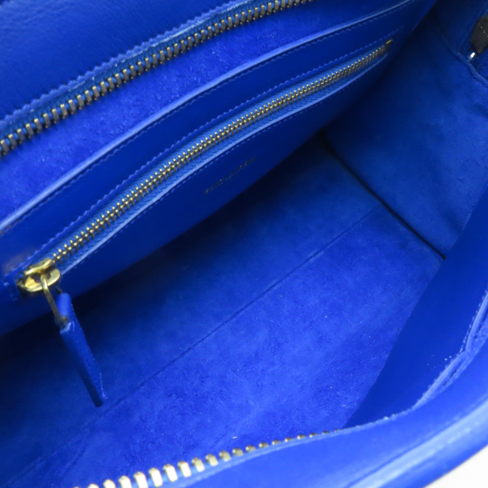 SAINT LAURENT 【激減優惠】牛皮皮革2 Way Shoulder Bag金扣手挽肩背兩用袋藍色