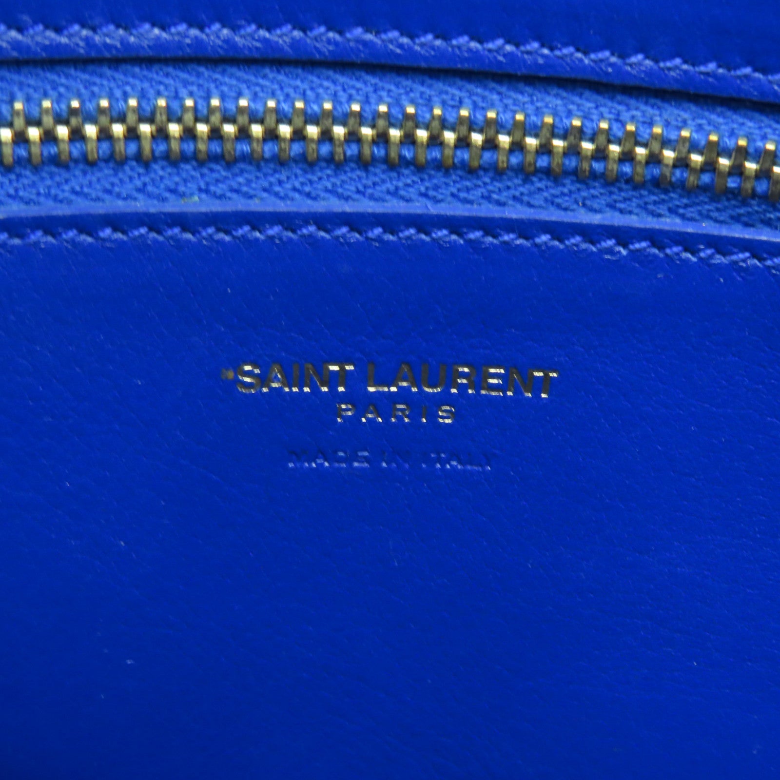 SAINT LAURENT 【激減優惠】牛皮皮革2 Way Shoulder Bag金扣手挽肩背兩用袋藍色