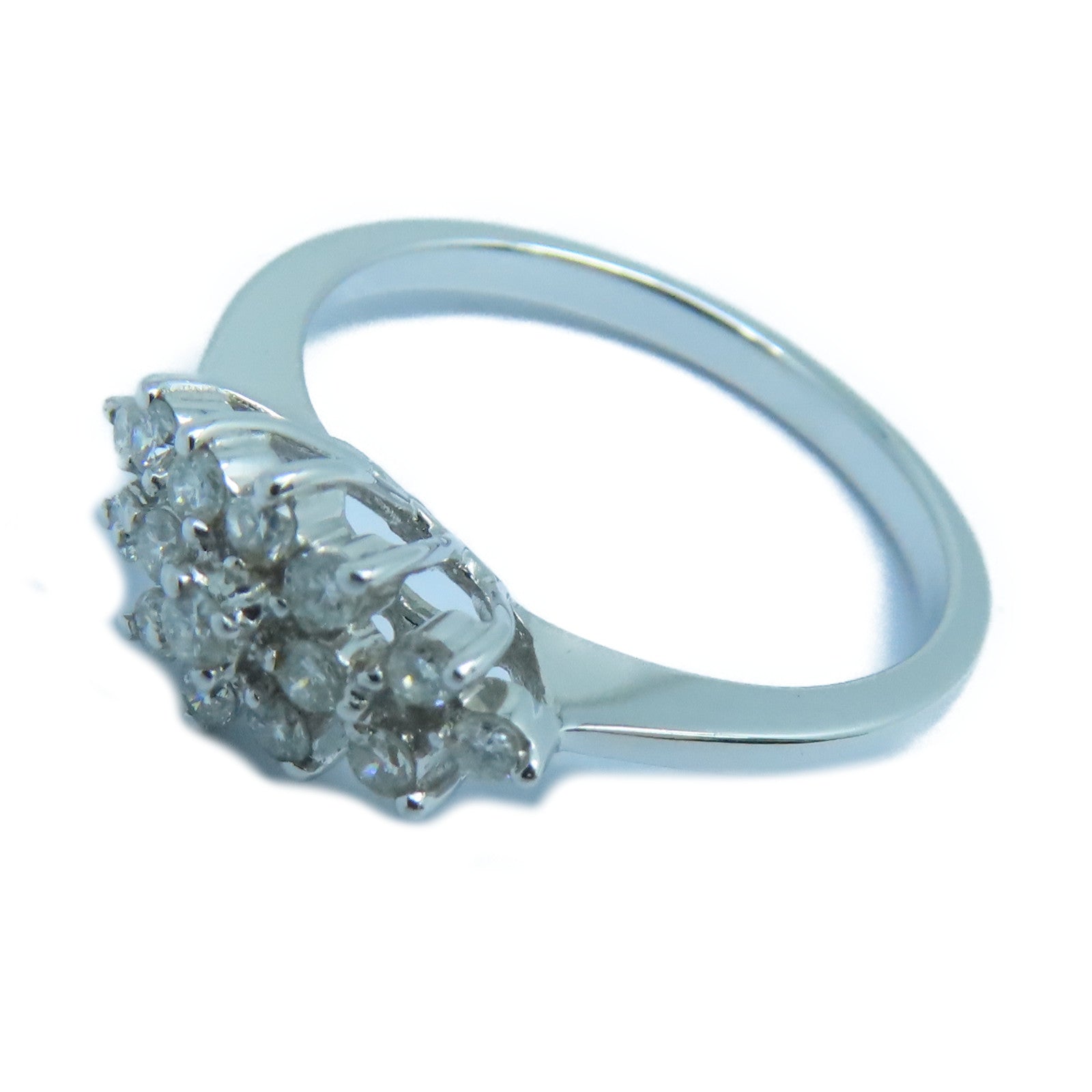 JEWELRY 【激減優惠】18K白金Diamond Ring鑽石戒指US#6銀色