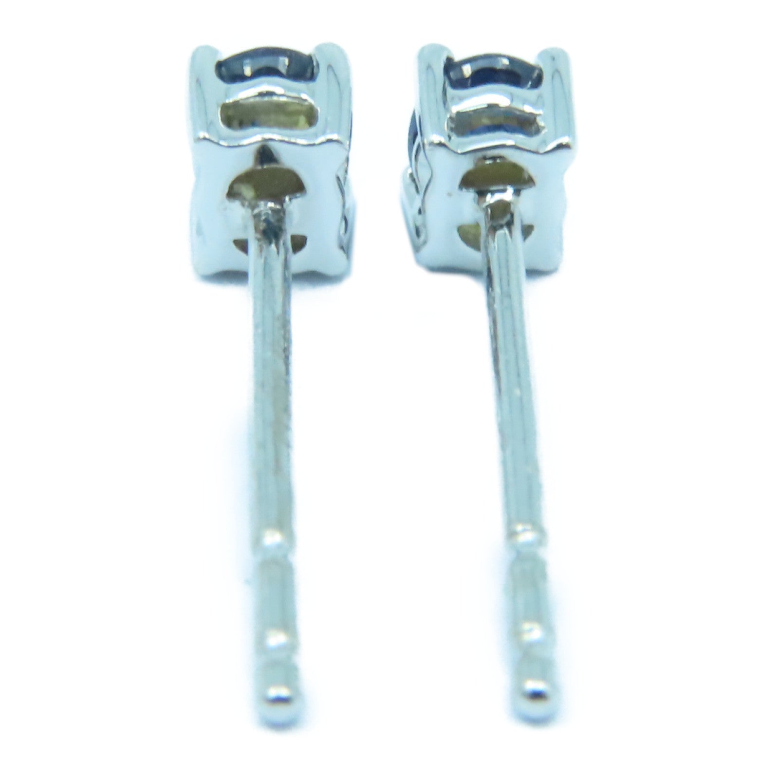 JEWELRY 18K白金Sapphire Earrings藍寶石耳環藍色/銀色