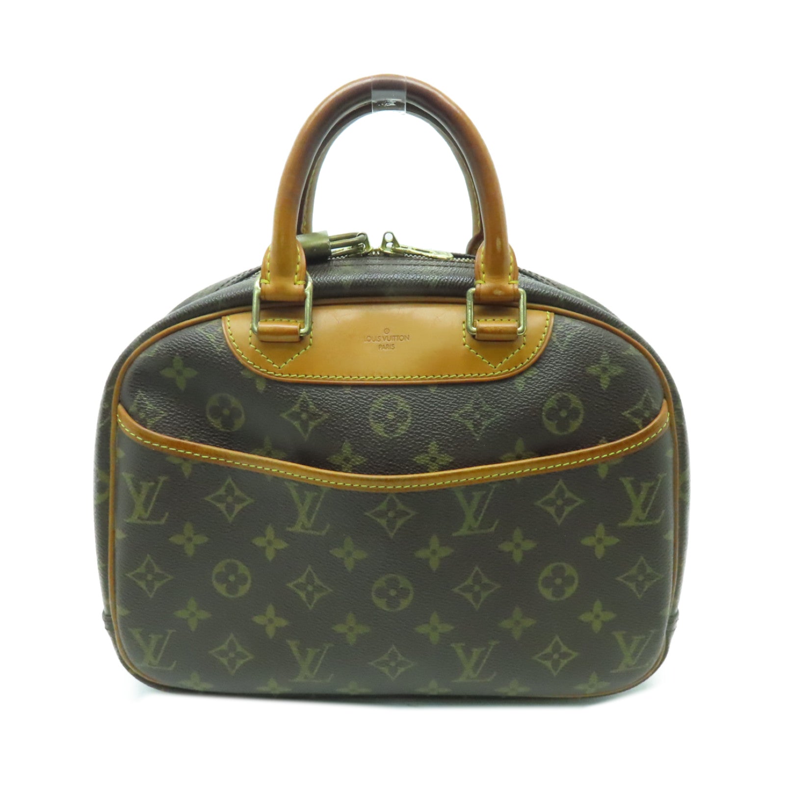 LOUIS VUITTON Monogram Trouville金扣手挽袋啡色