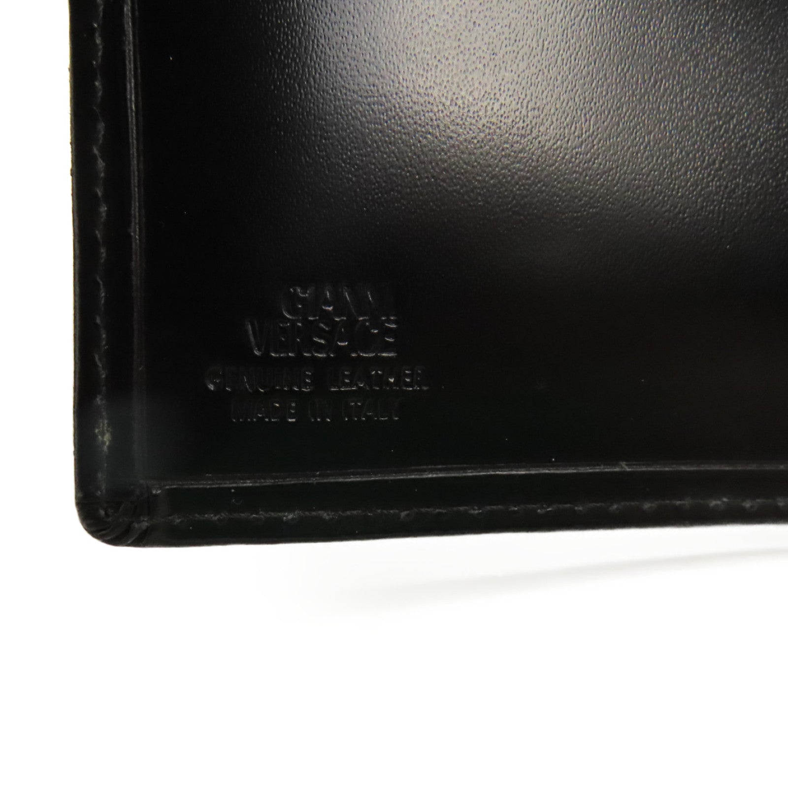 VERSACE 牛皮皮革Wallet短錢包黑色