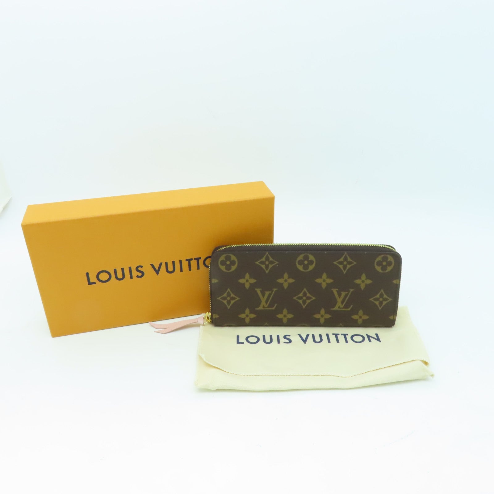LOUIS VUITTON Monogram Clemence Wallet金扣長錢包啡色