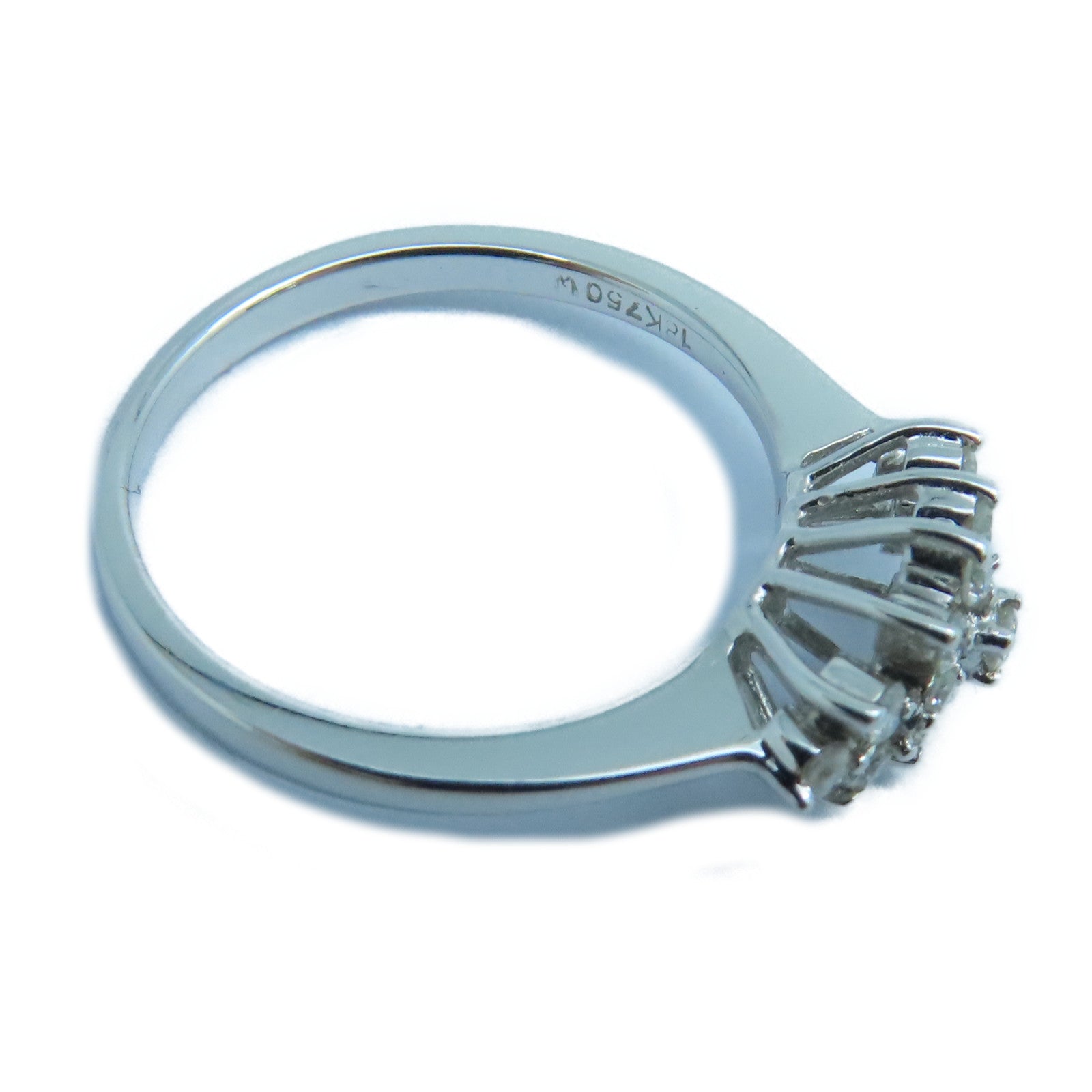 JEWELRY 【激減優惠】18K白金Diamond Ring鑽石戒指US#6銀色