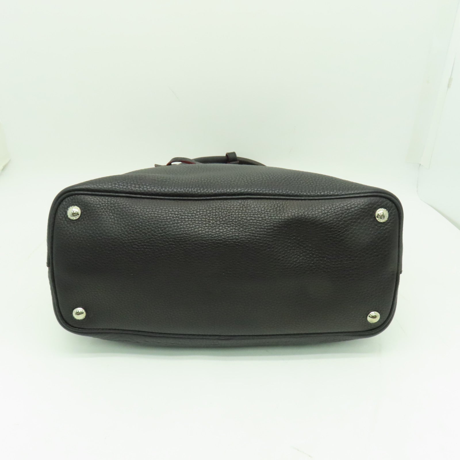 PRADA 【激減優惠】牛皮皮革2way Shoulder Bag銀扣手挽肩背兩用袋黑色