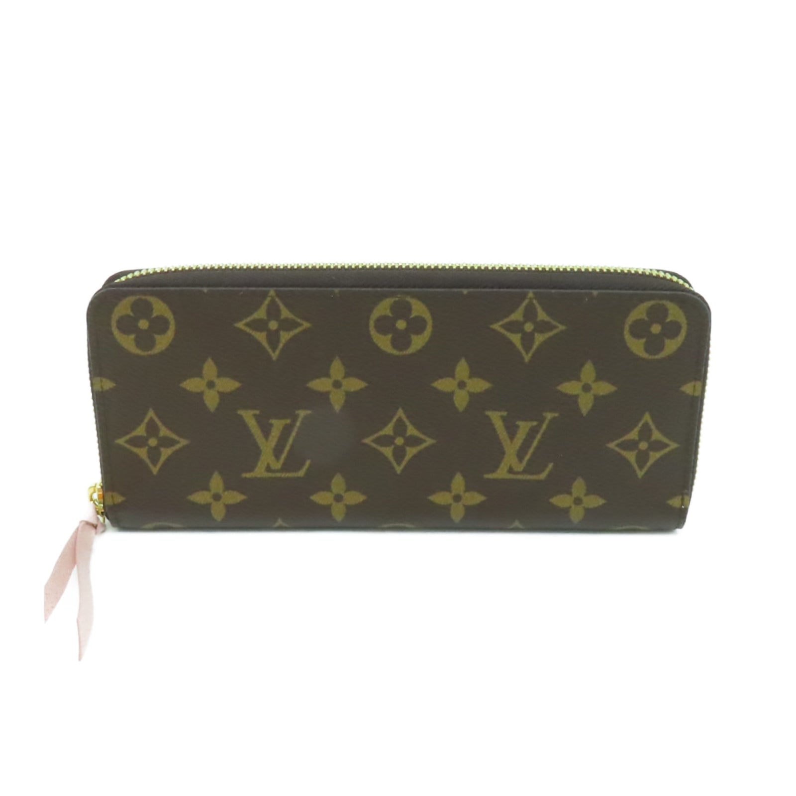 LOUIS VUITTON Monogram Clemence Wallet金扣長錢包啡色