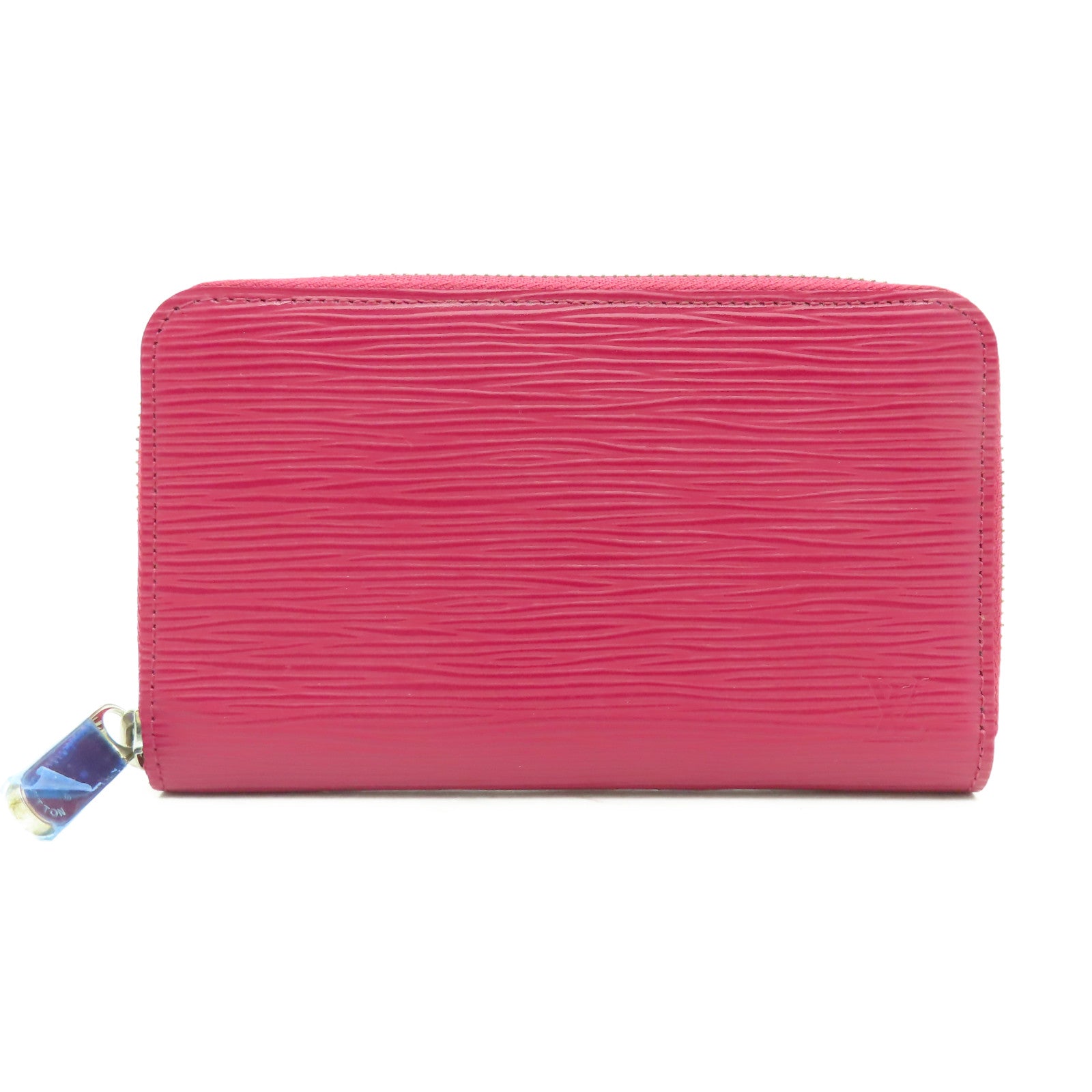 LOUIS VUITTON Epi Zipper Compact Wallet銀扣長錢包紅色