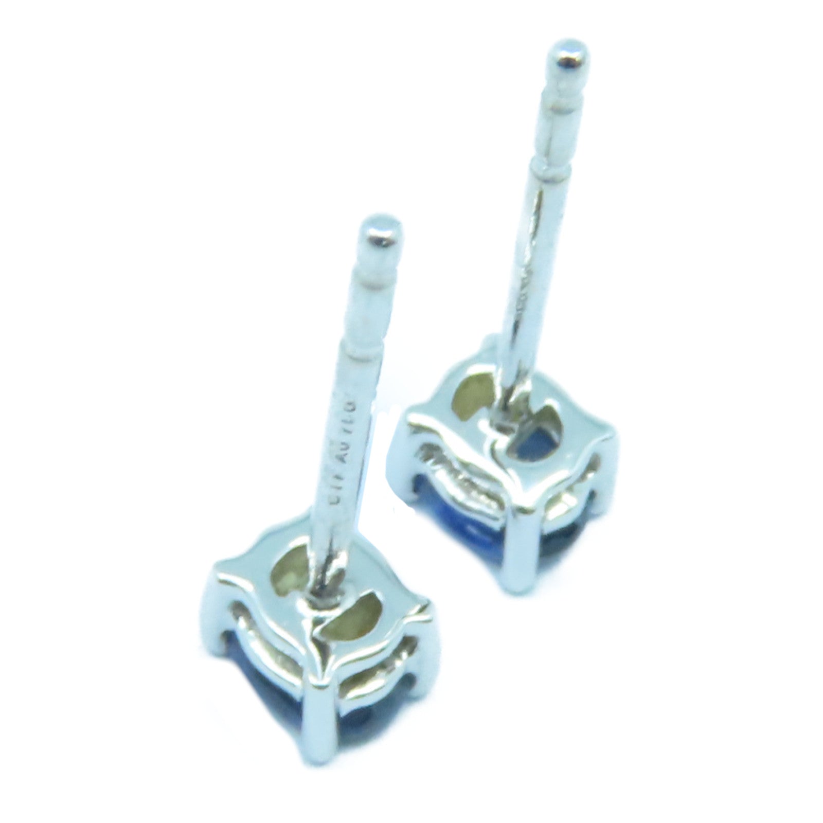 JEWELRY 18K白金Sapphire Earrings藍寶石耳環藍色/銀色