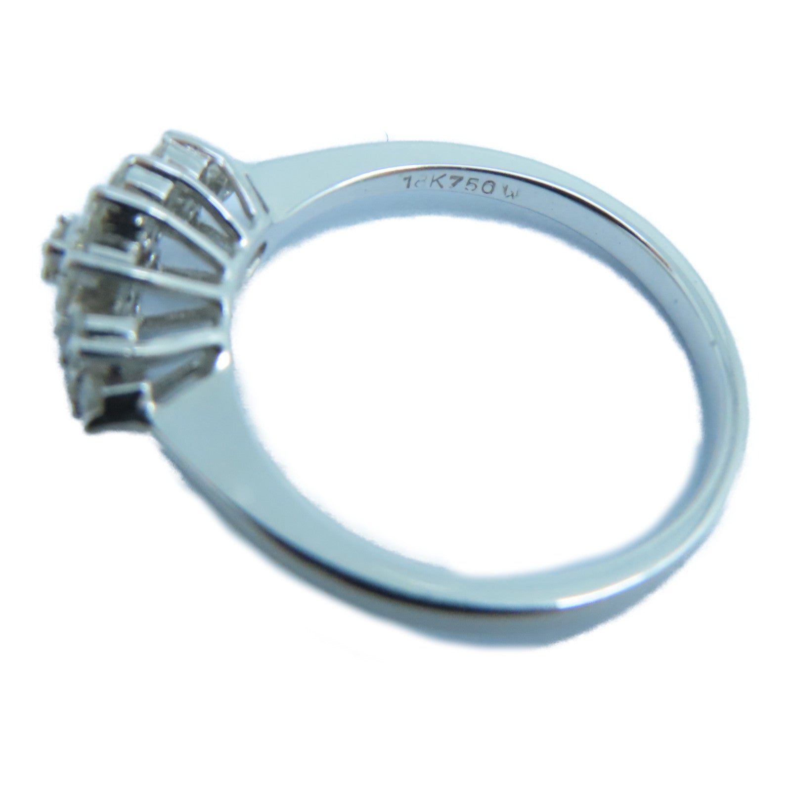 JEWELRY 【激減優惠】18K白金Diamond Ring鑽石戒指US#6銀色
