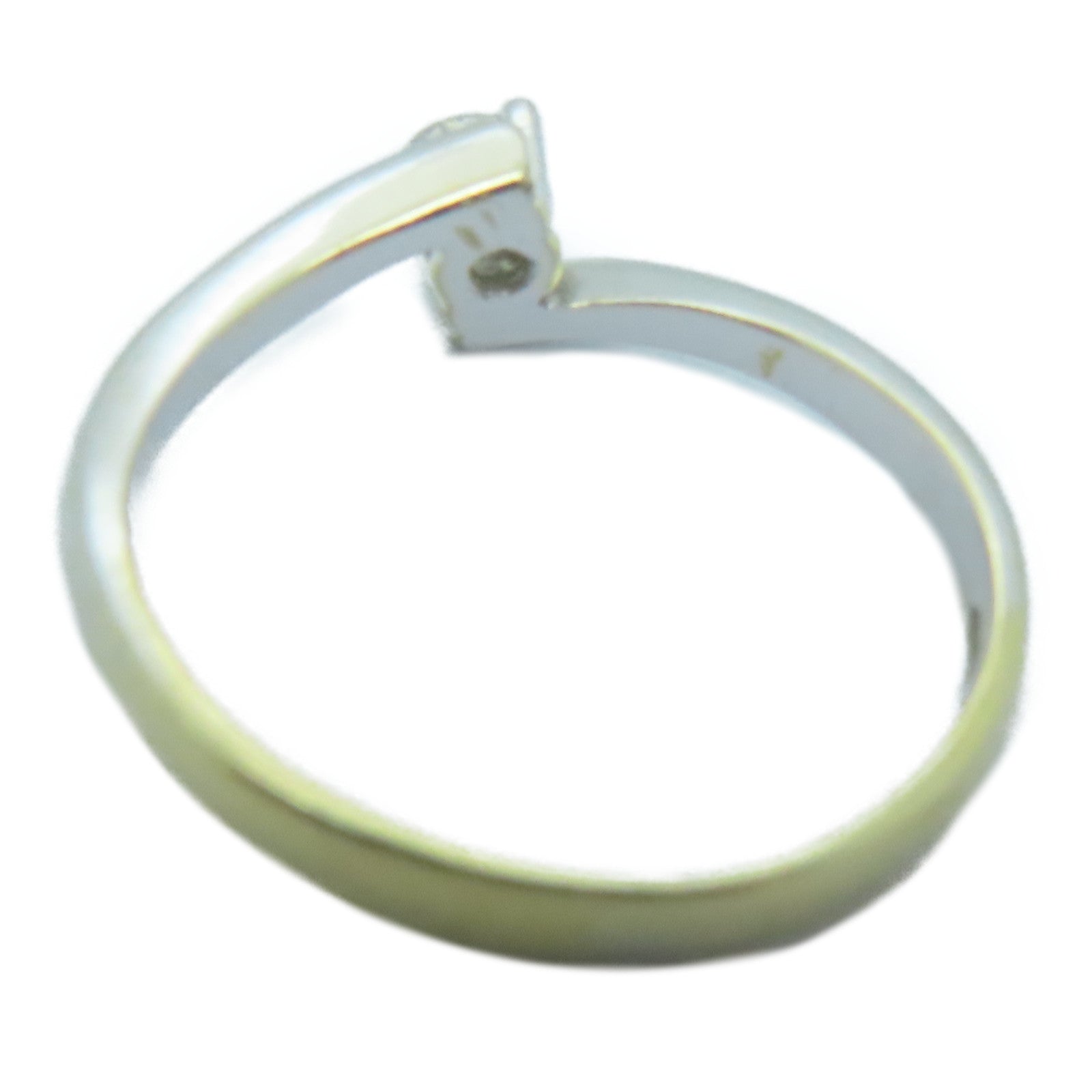 JEWELRY 18K White Gold Diamond Ring 0.15ct Diamond Ring US#5.5
